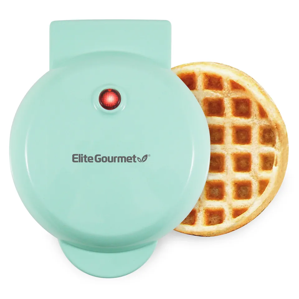 elite-gourmet-mini-waffeleisen-5-zoll-mint-sandwichmaker image 1