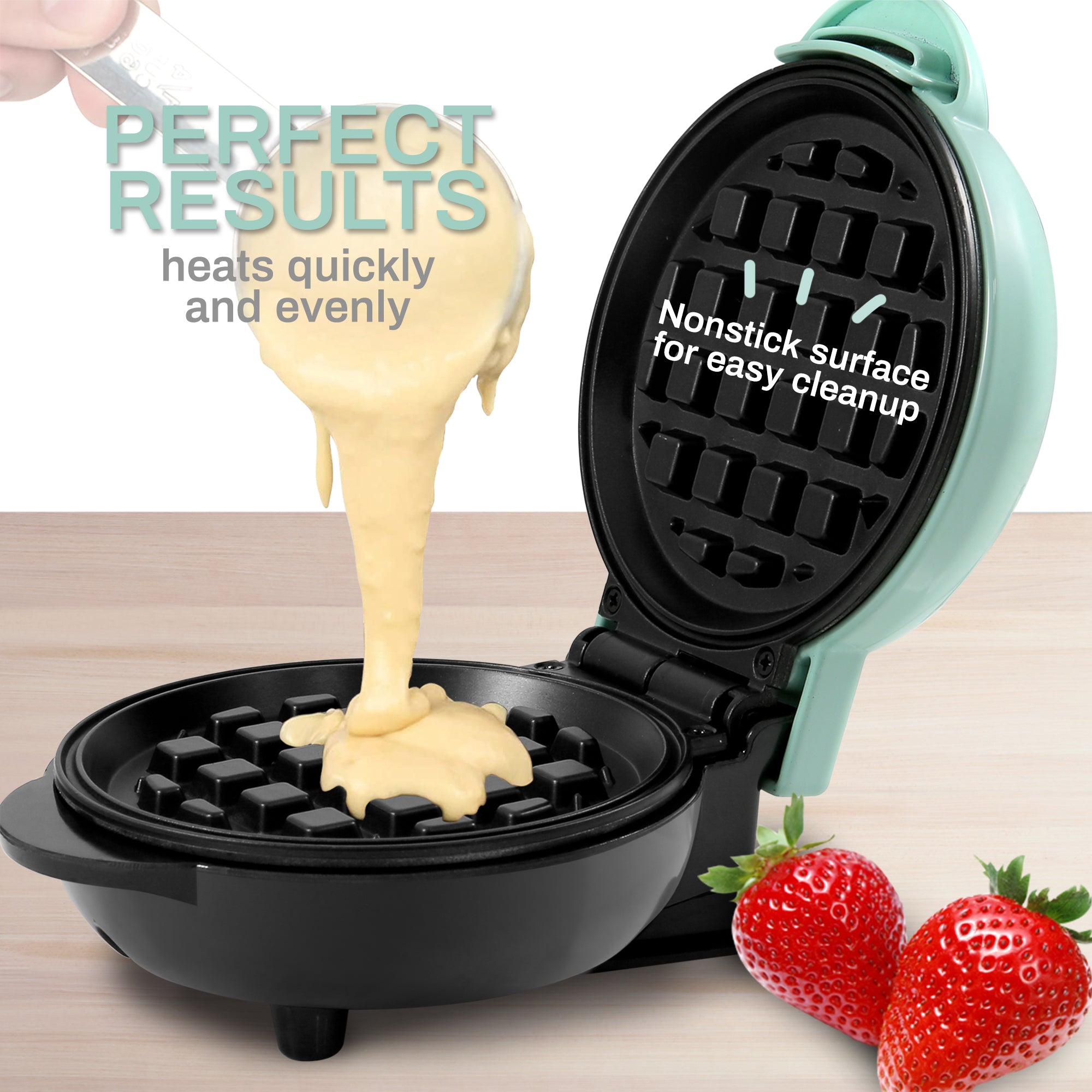 elite-gourmet-mini-waffeleisen-5-zoll-mint-sandwichmaker image 6