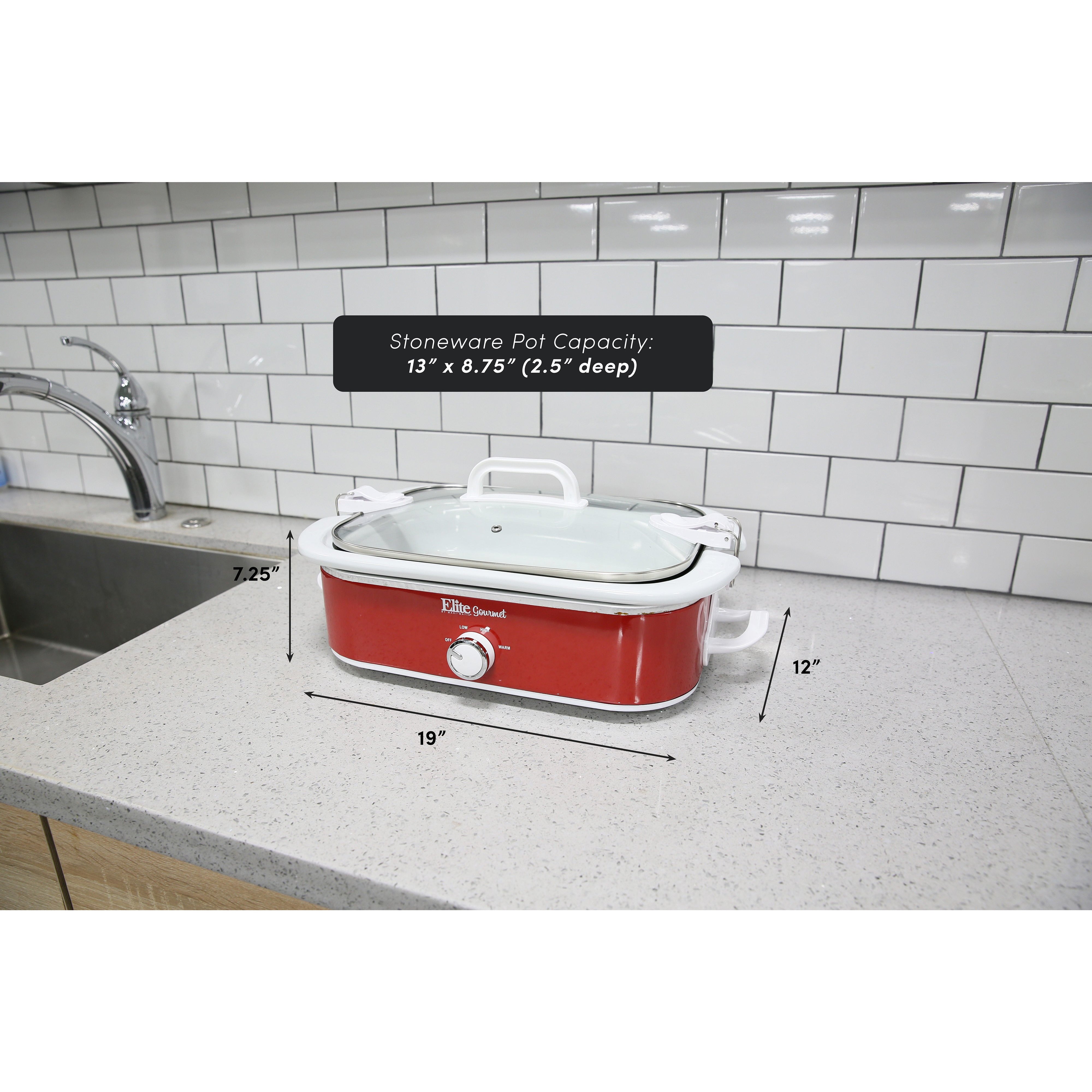 elite-gourmet-slow-cooker-3-3-l-rot-mit-glasdeckel image 7