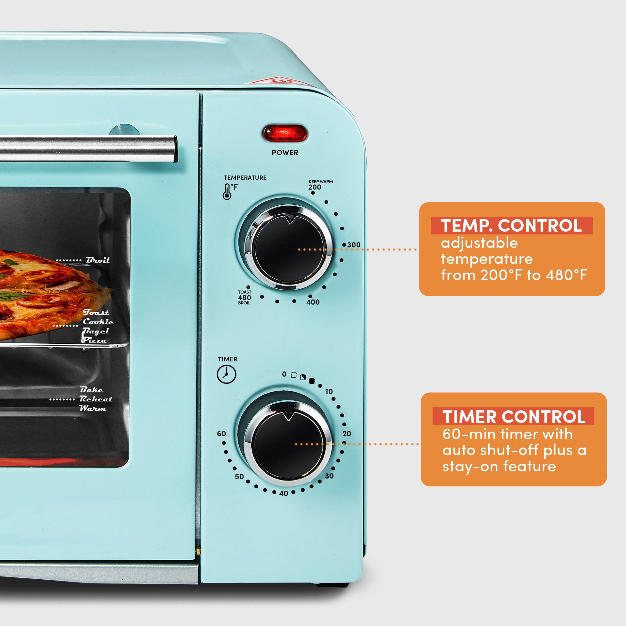 elite-gourmet-toaster-ovens-retro-toasterofen-mint-blue-4-scheiben image 5