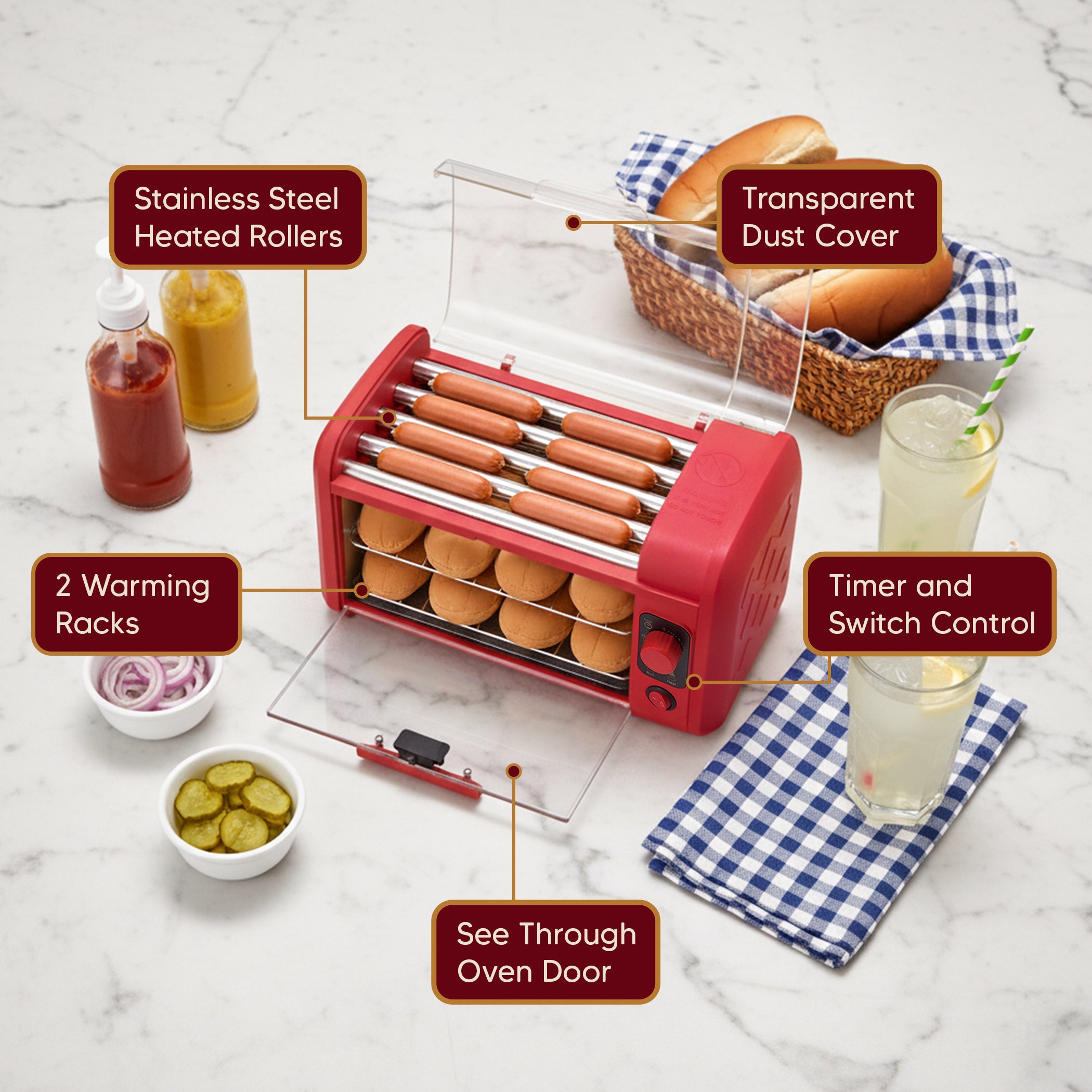 elite-gourmet-toaster-ovens-8-hot-dog-roller-toaster-oven-8-hot-dogs image 2