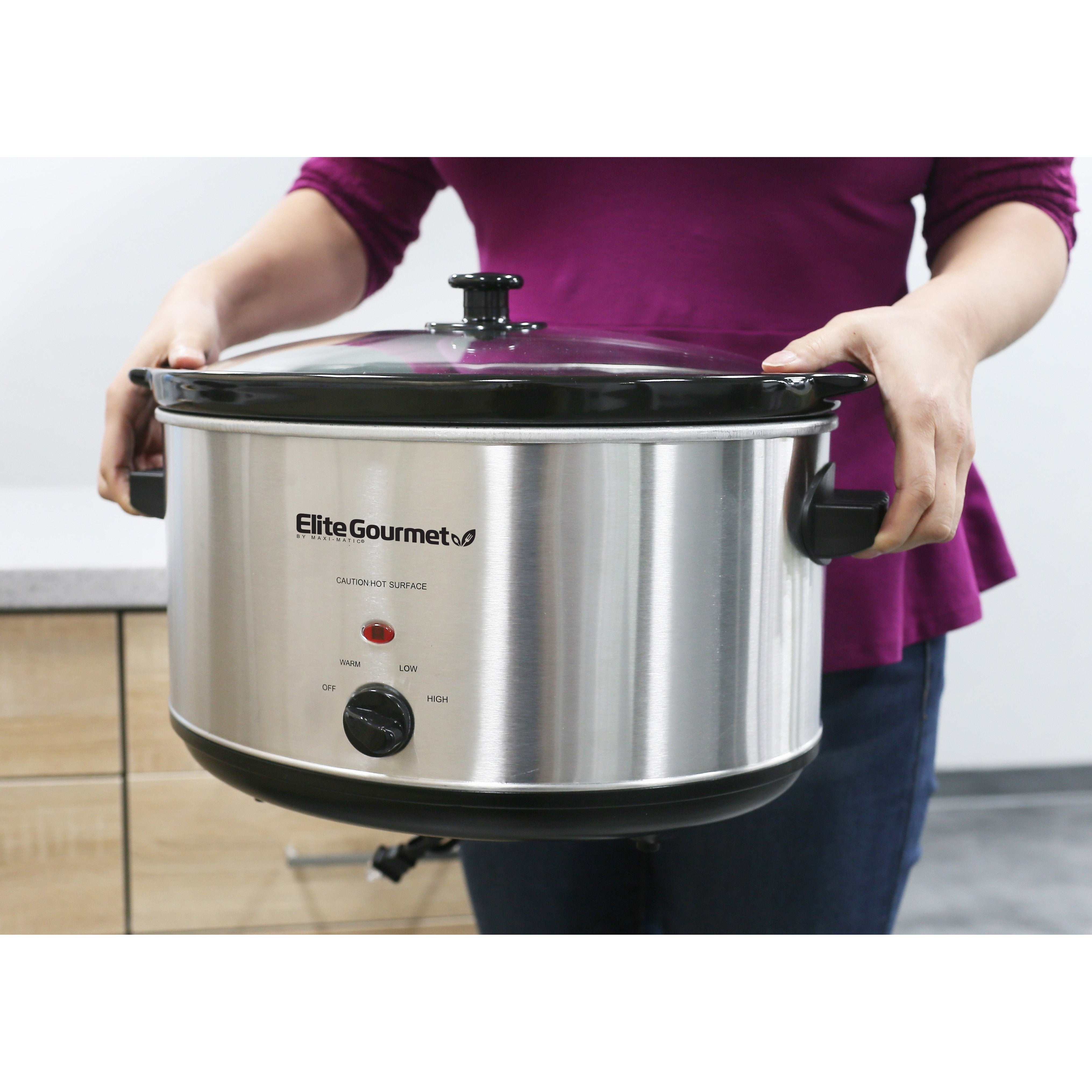 elite-gourmet-slow-cookers-8-5-qt-schongarer-glasdeckel image 4