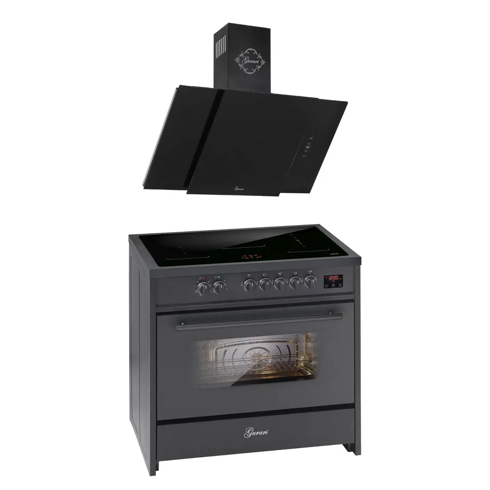 gurari-e-913-bl-standherd-90cm-induktion-mit-haube-s-171-bl image 1