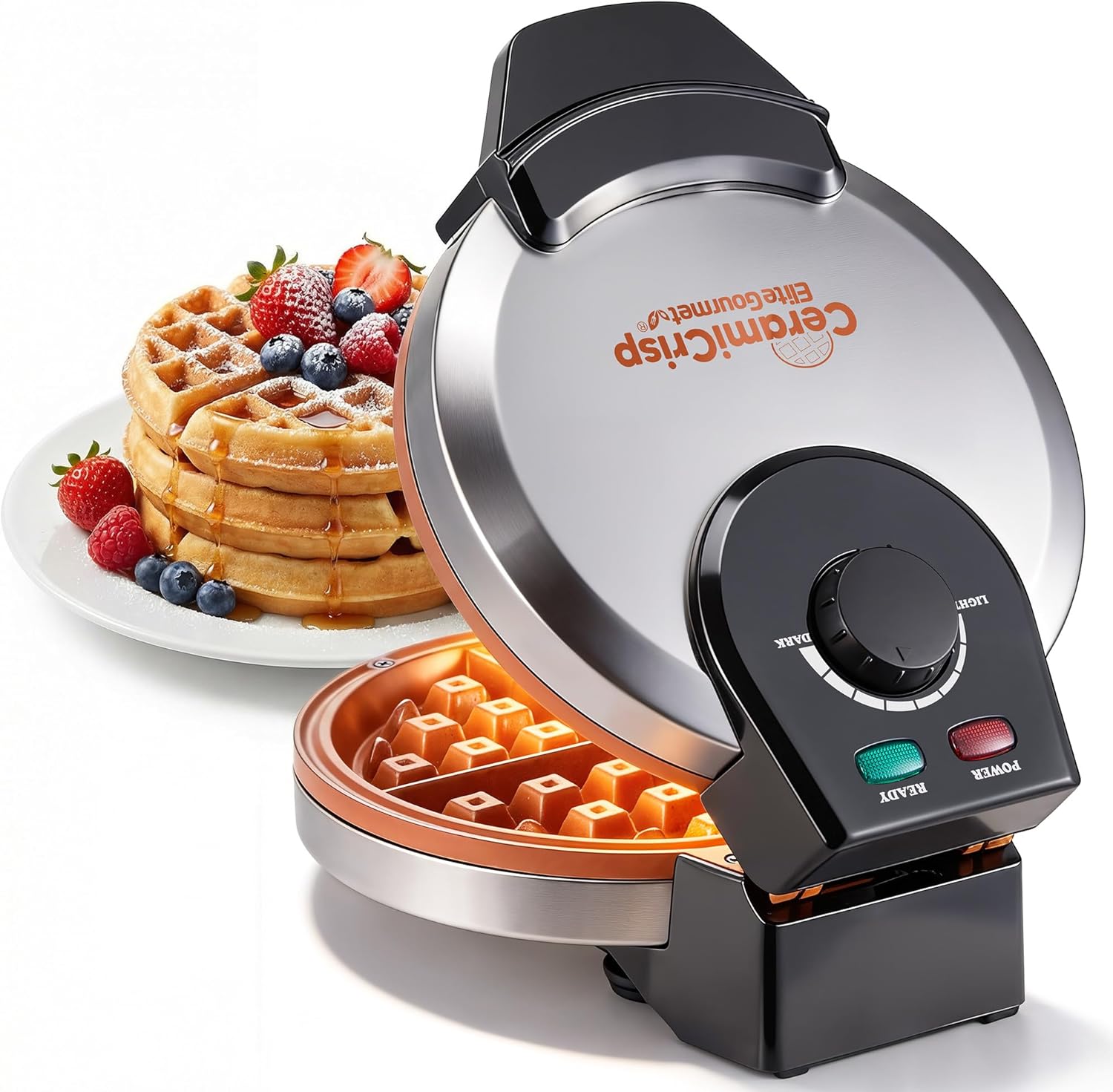 elite-gourmet-ceramicrisp-waffeleisen-keramik-belgisch image 1