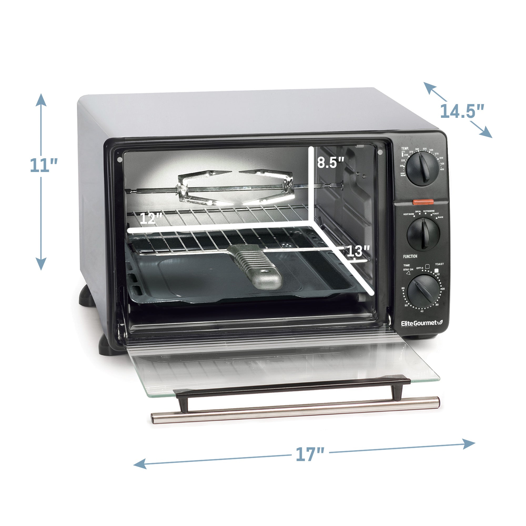 elite-gourmet-toaster-oven-minibackofen-23l-rotisserie-1500w image 6
