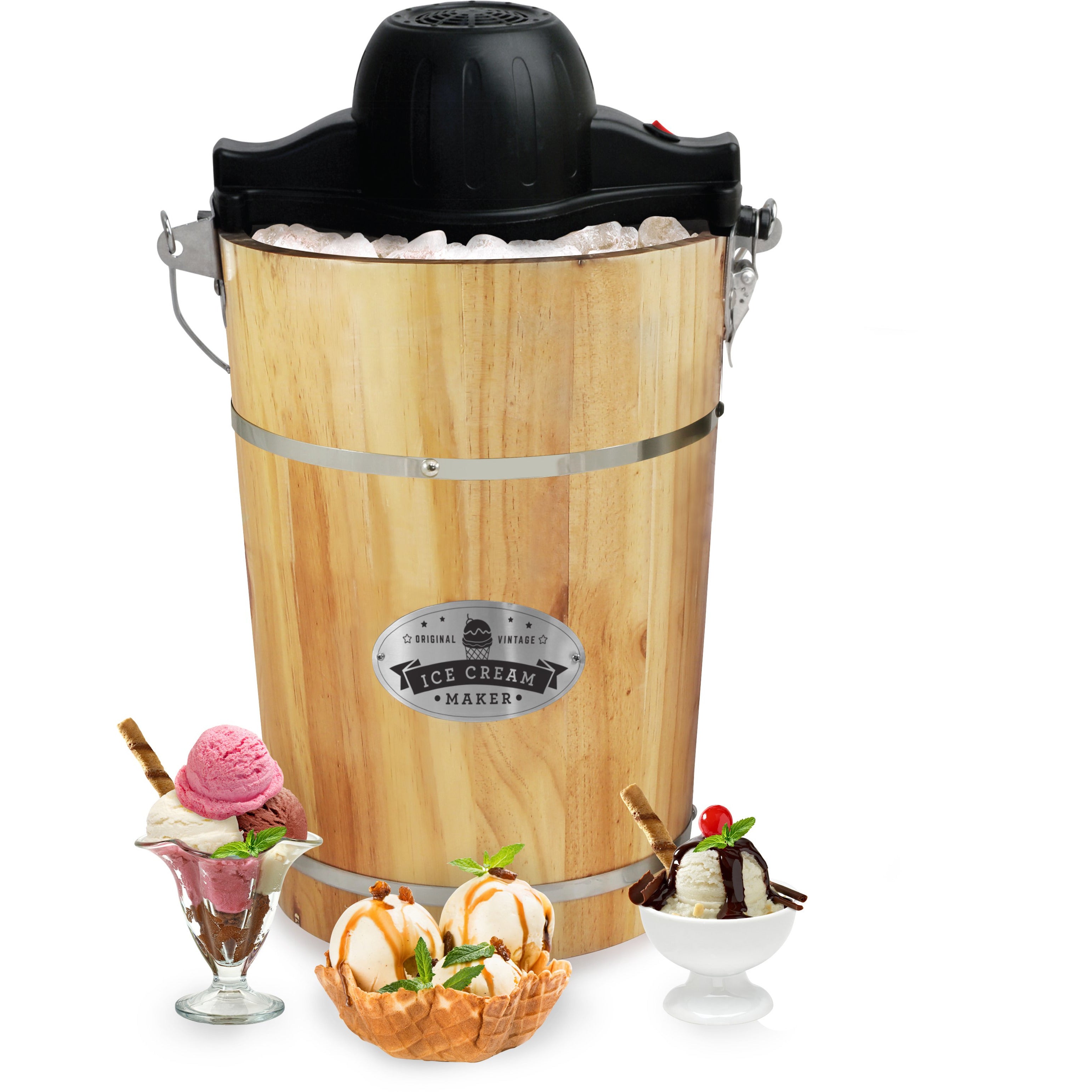 elite-gourmet-ice-cream-makers-6-qt-eismaschine-holz image 1