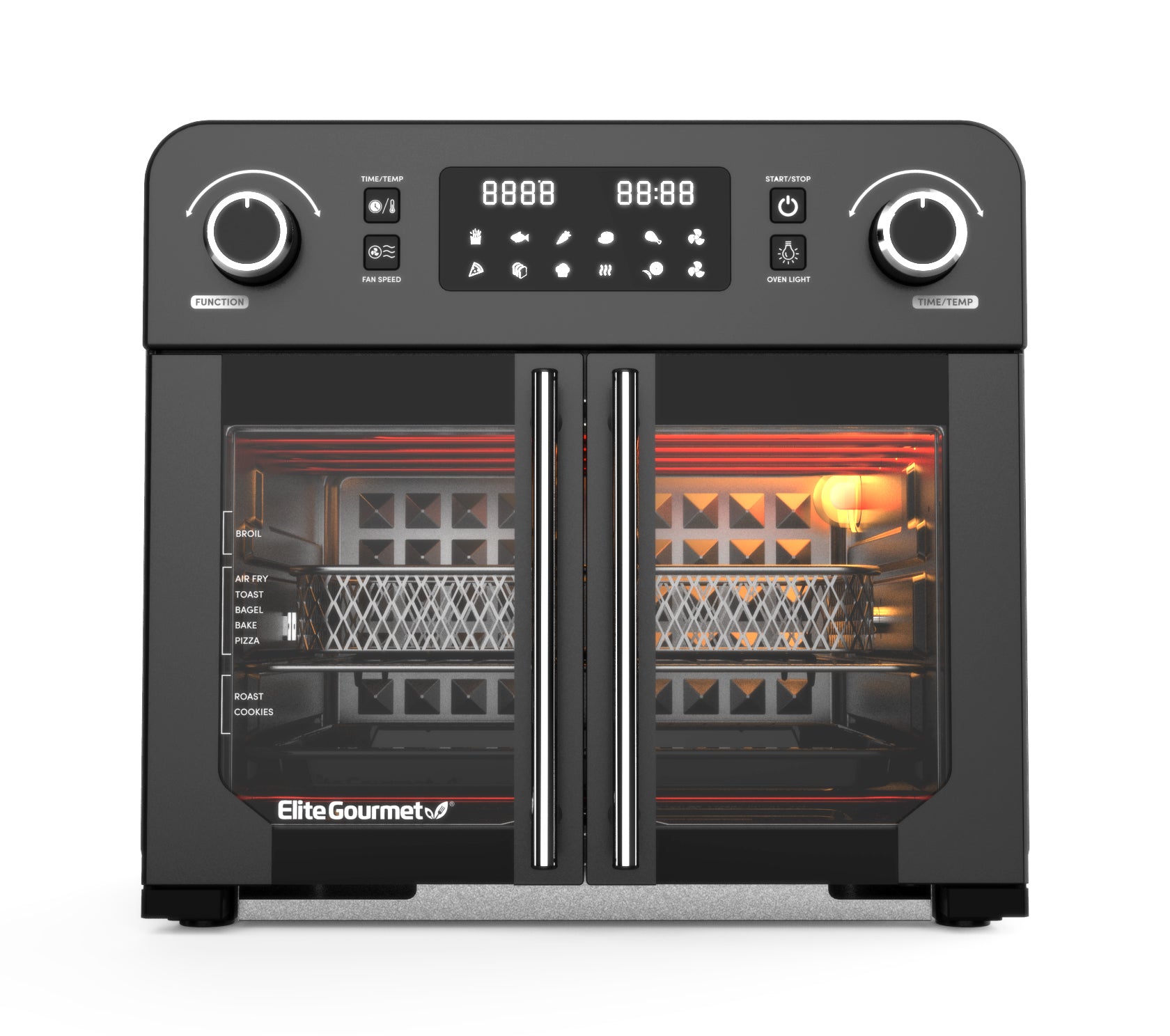 elite-gourmet-air-fryer-ofen-23l-french-door-hei-luft image 1