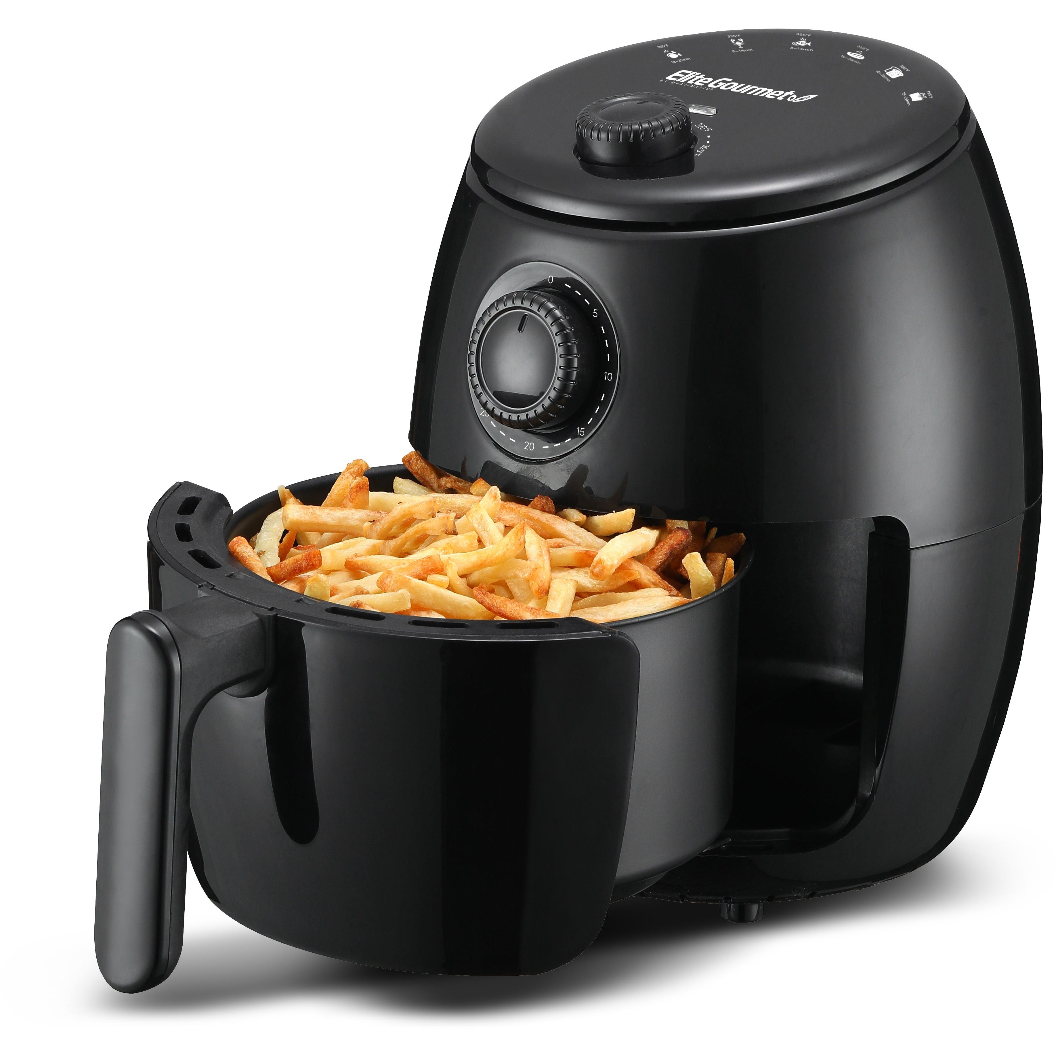 elite-gourmet-air-fryers-2-1-qt-hei-luftfritteuse-schwarz image 2