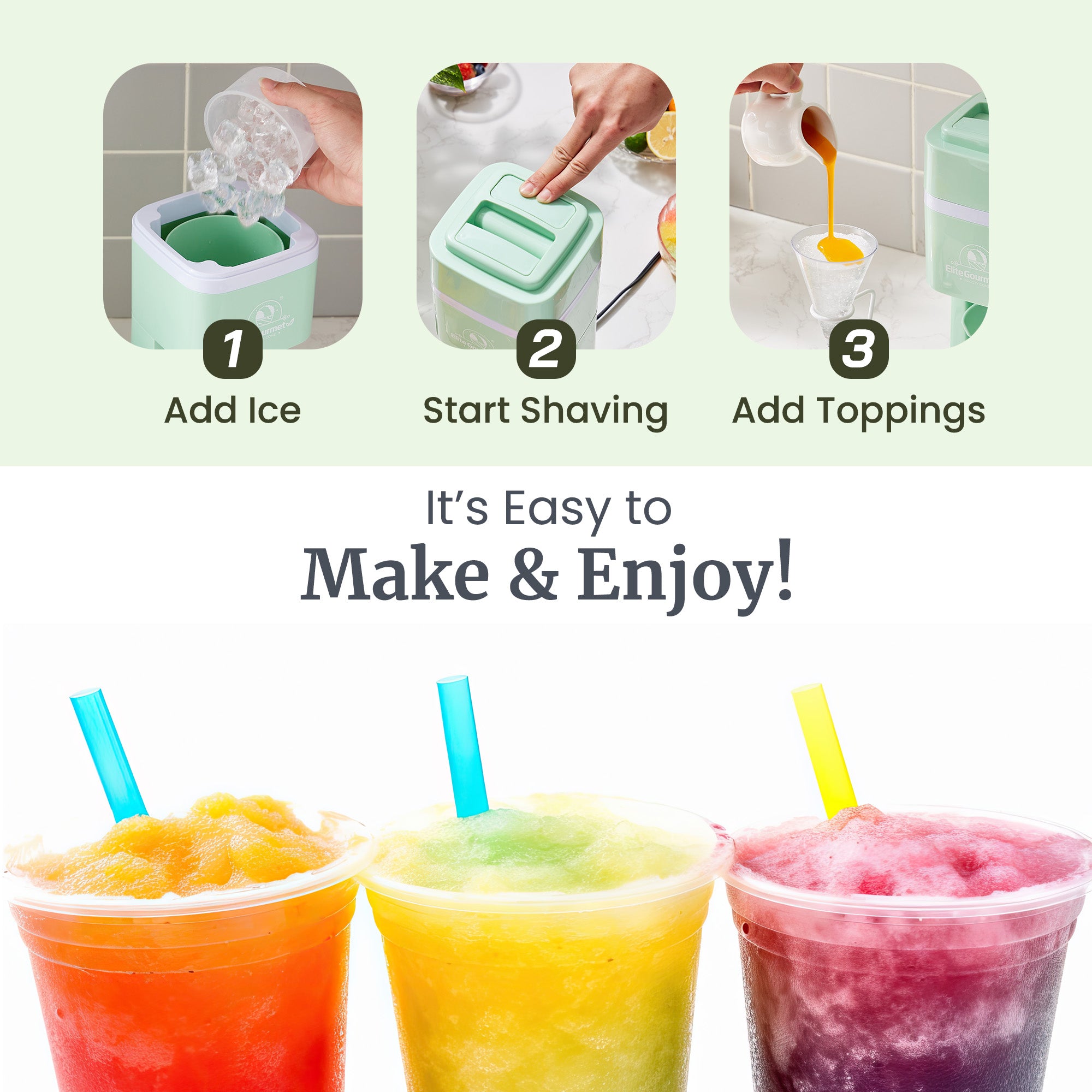 elite-gourmet-snow-cone-maker-crushed-ice-maschine-gr-n image 5