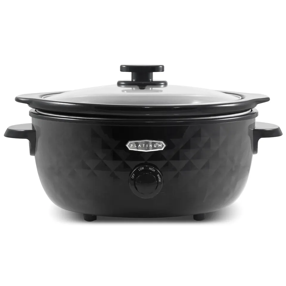 elite-gourmet-slow-cooker-6-qt-oval-schwarz-keramik image 1