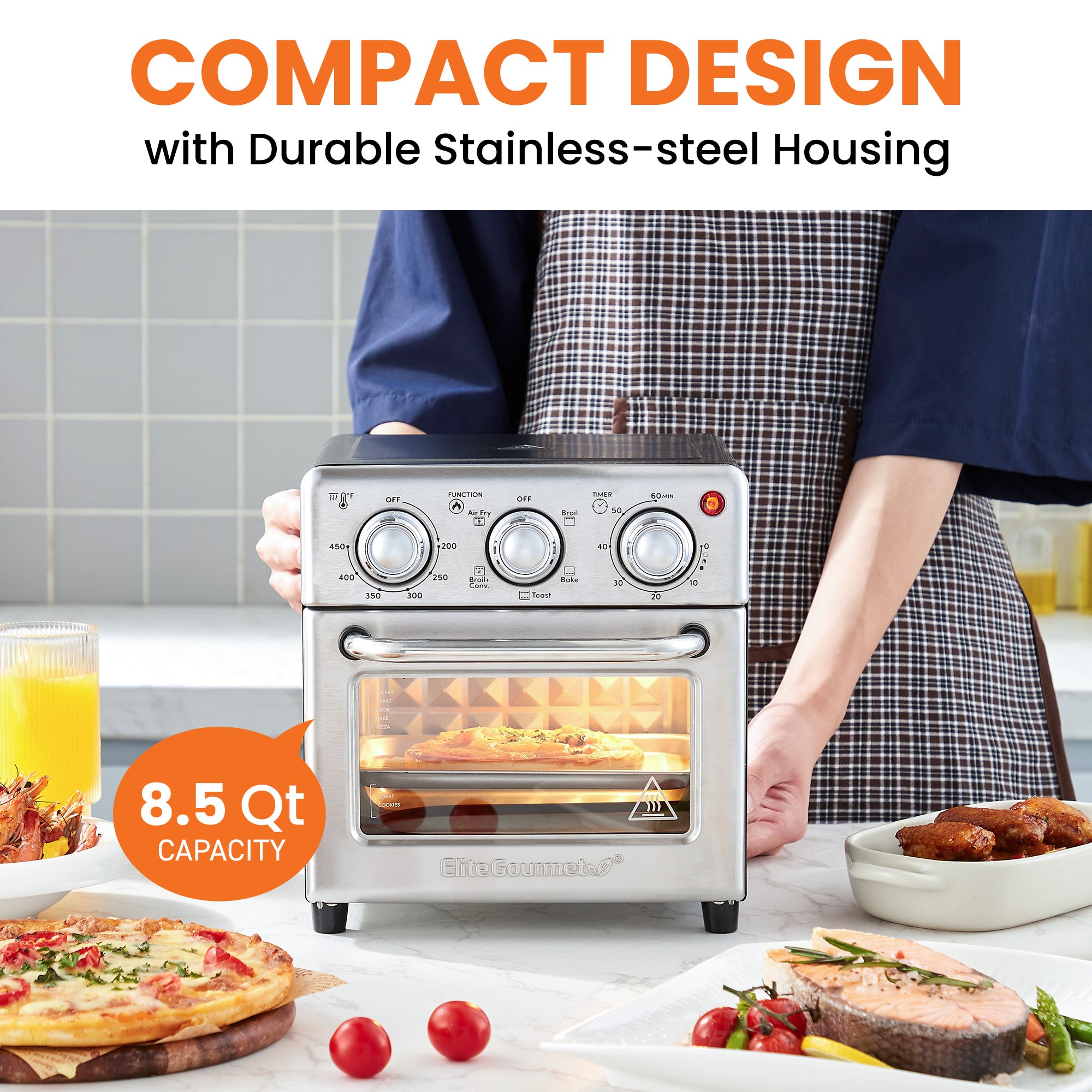 elite-gourmet-air-fryers-8-5qt-hei-luftfritteuse-ofen-800w image 5