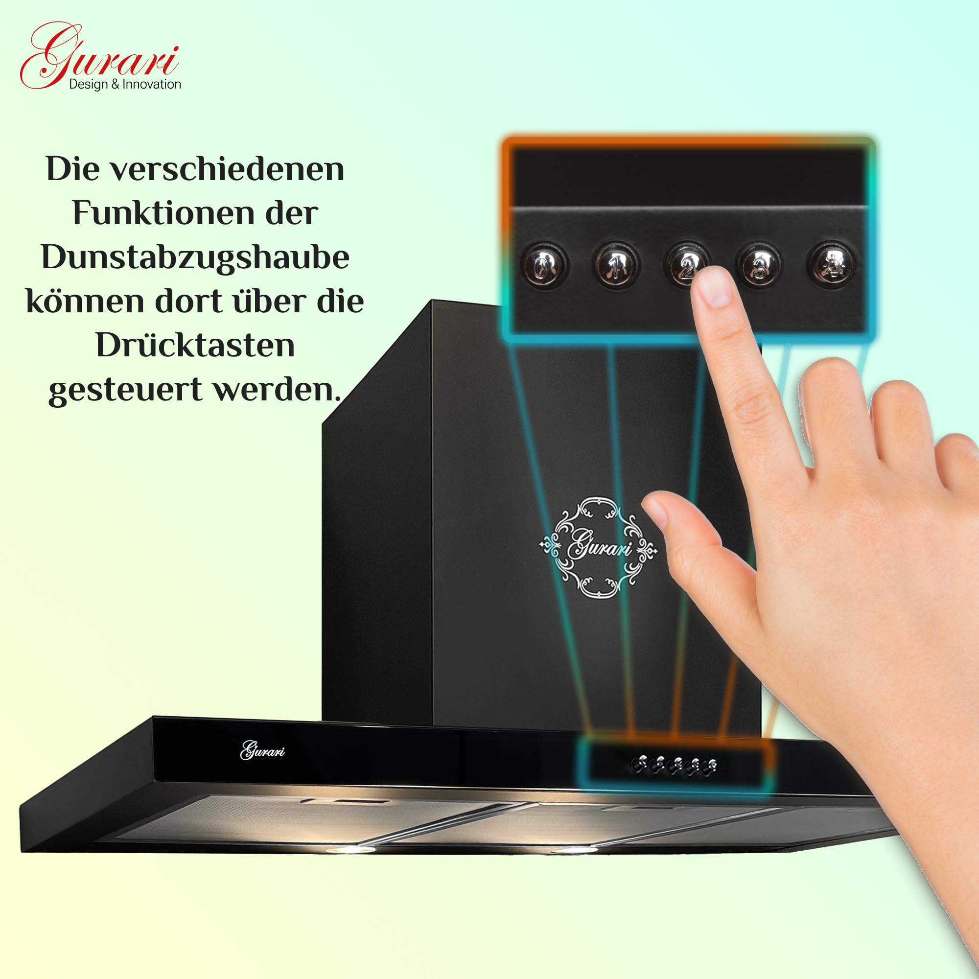 gurari-gch-f-461-dunstabzugshaube-70-cm-schwarz-1000-m-h image 2