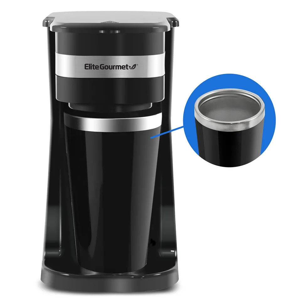 elite-gourmet-single-kaffeemaschine-14oz-schwarz-becher image 1