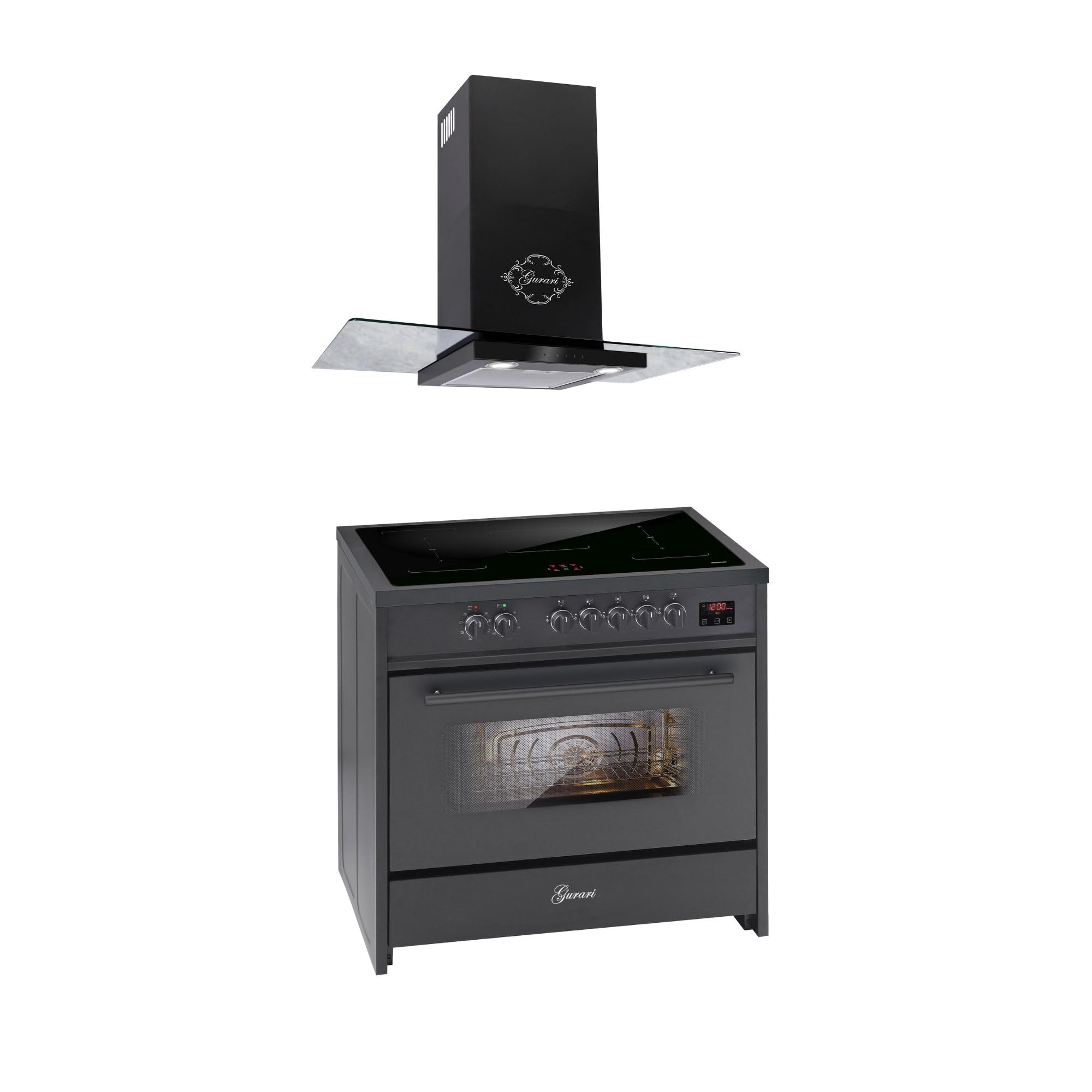 gurari-e-913-bl-standherd-90cm-schwarz-mit-haube-flex image 1