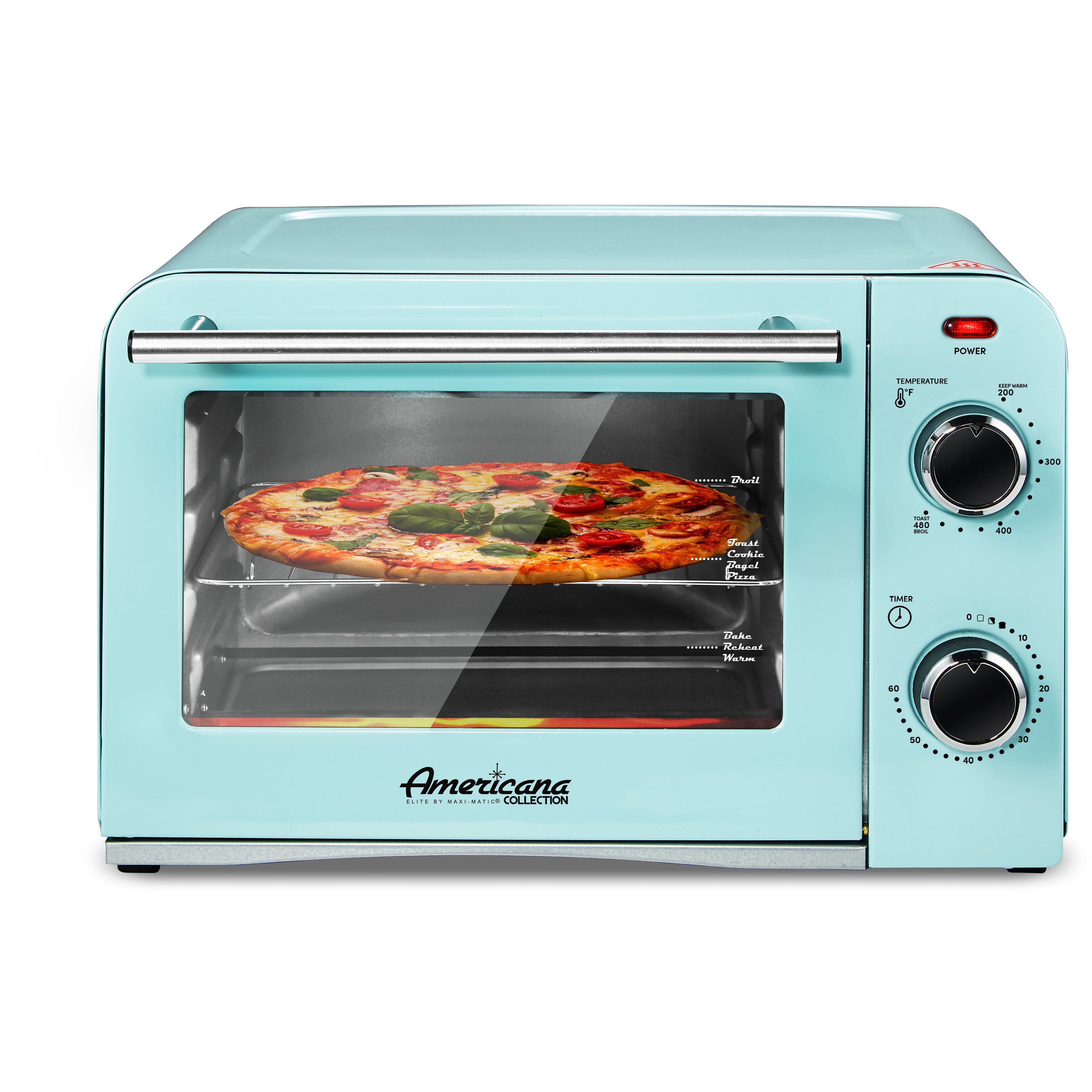 elite-gourmet-toaster-ovens-retro-toasterofen-mint-blue-4-scheiben image 1