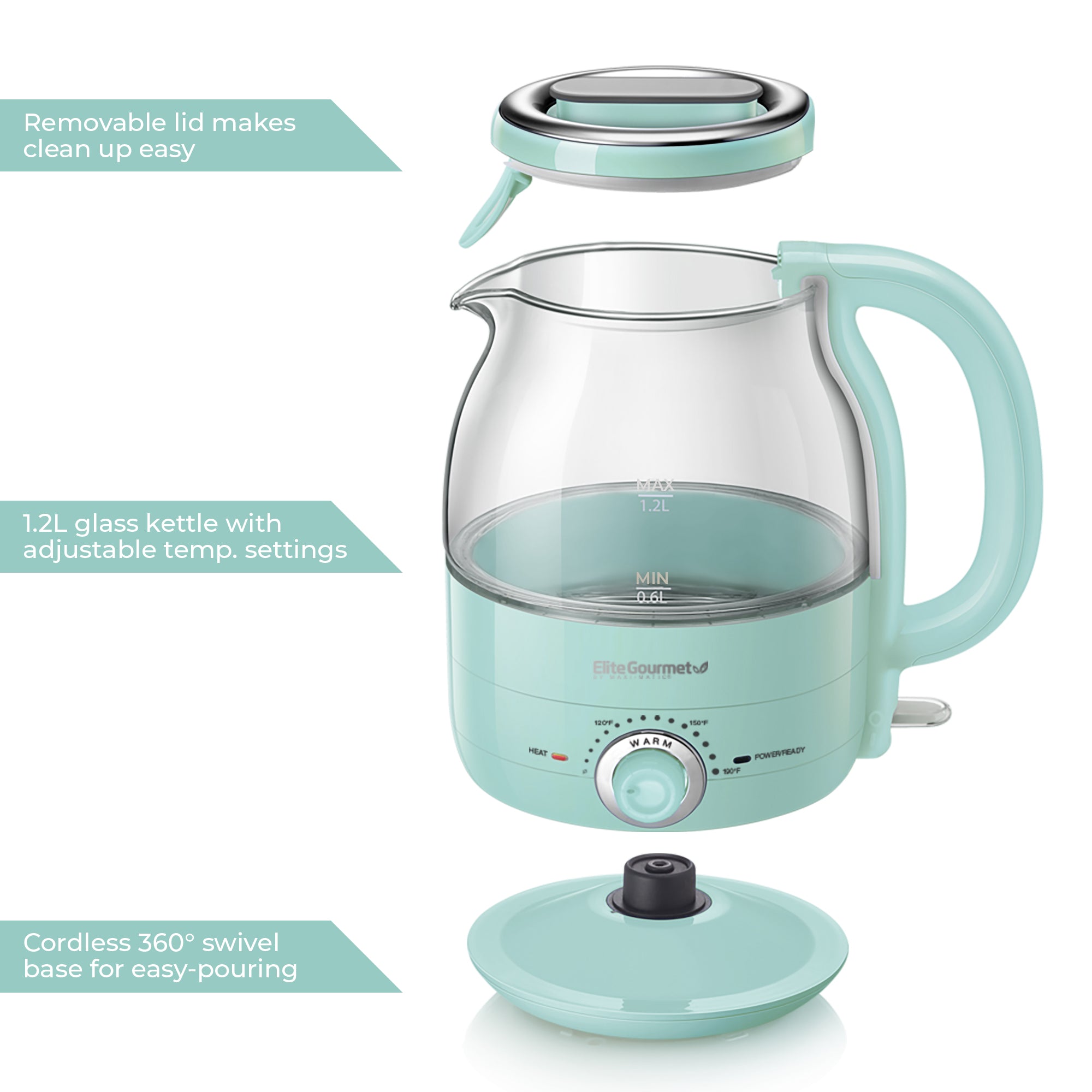 elite-gourmet-electric-kettles-wasserkocher-glas-1-2-l-temperatur image 2