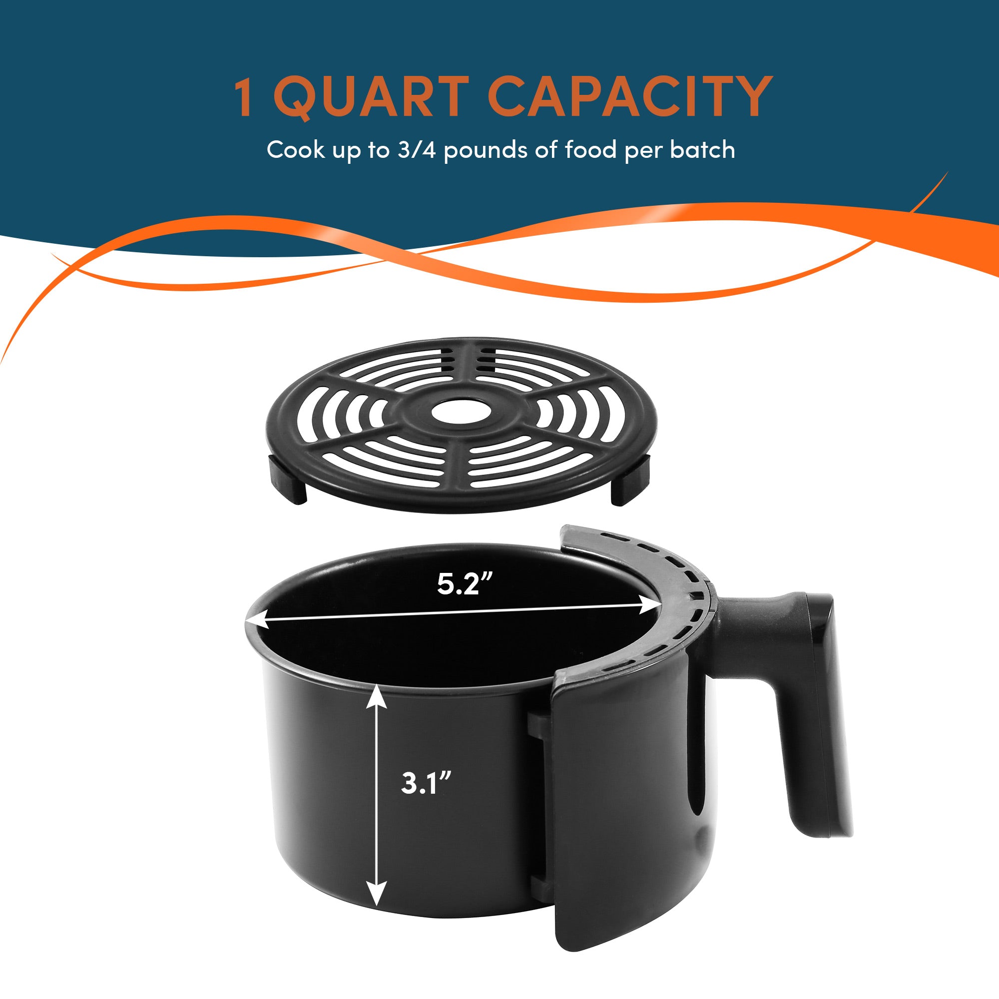 elite-gourmet-air-fryer-1-1qt-hei-luftfritteuse-schwarz image 5