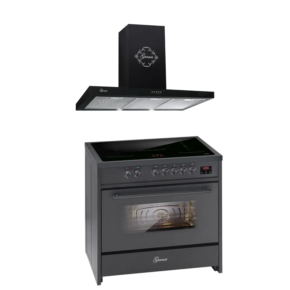 gurari-e-913-bl-standherd-90cm-induktion-mit-haube-gch-461-bl image 1