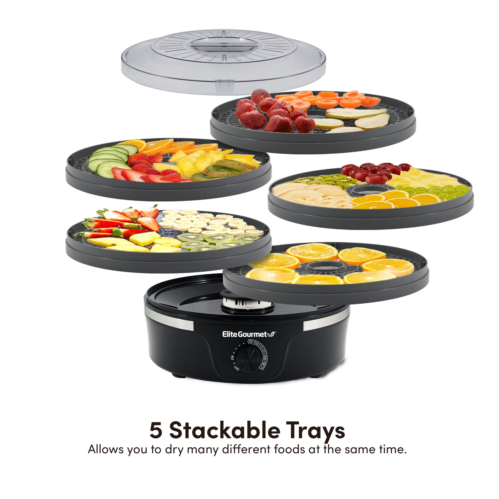 elite-gourmet-5-tier-d-rrautomat-350w-5-ebenen image 4