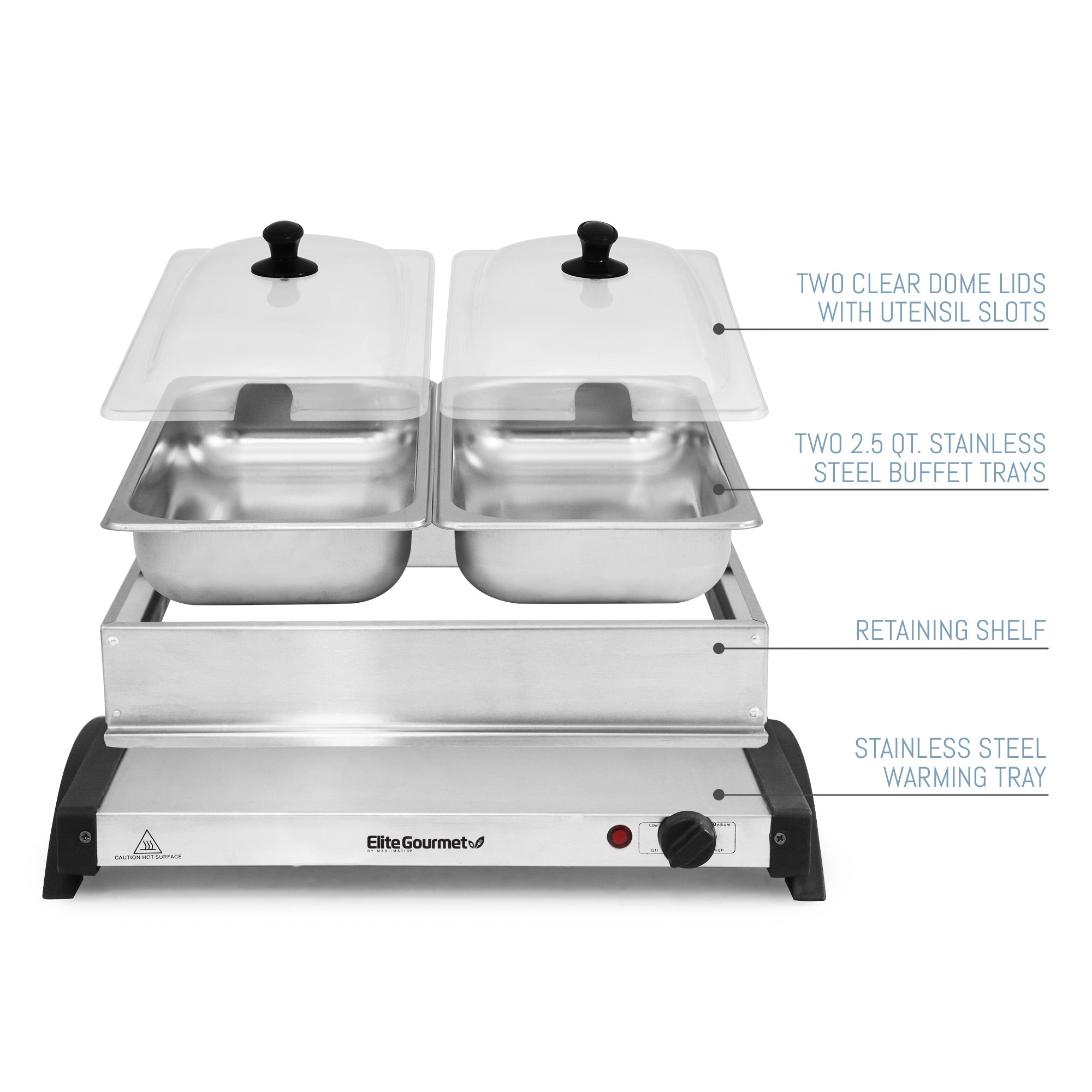 elite-gourmet-buffet-servers-5-qt-warmhalteplatte-edelstahl image 4