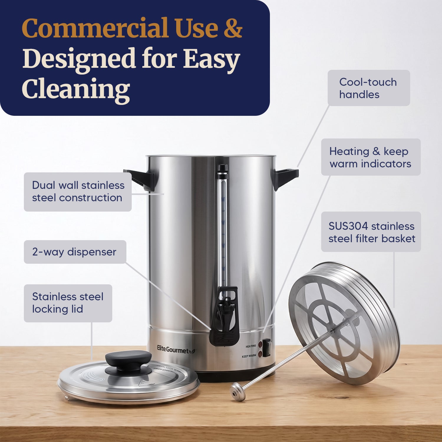 elite-gourmet-coffee-makers-kaffeeurne-100-tassen-edelstahl image 7