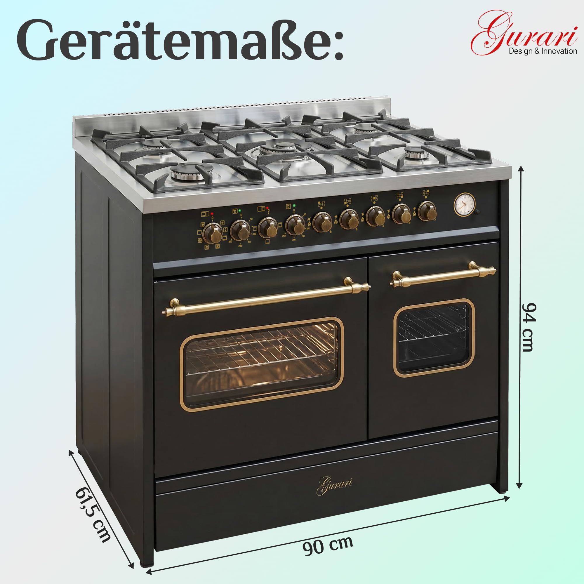 gurari-gch-e-916-standherd-90-cm-gas-elektro-89-l-schwarz image 4
