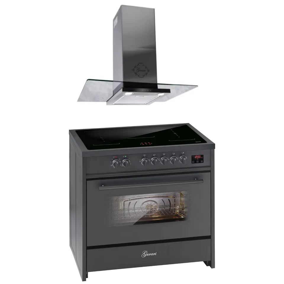 gurari-e-913-bl-standherd-90cm-induktion-mit-haube-t-466-is image 1