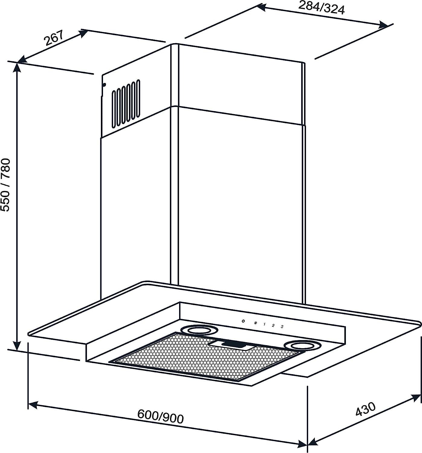 gurari-gch-e-911-bl-standherd-90-cm-gas-elektro-121l-haube image 3