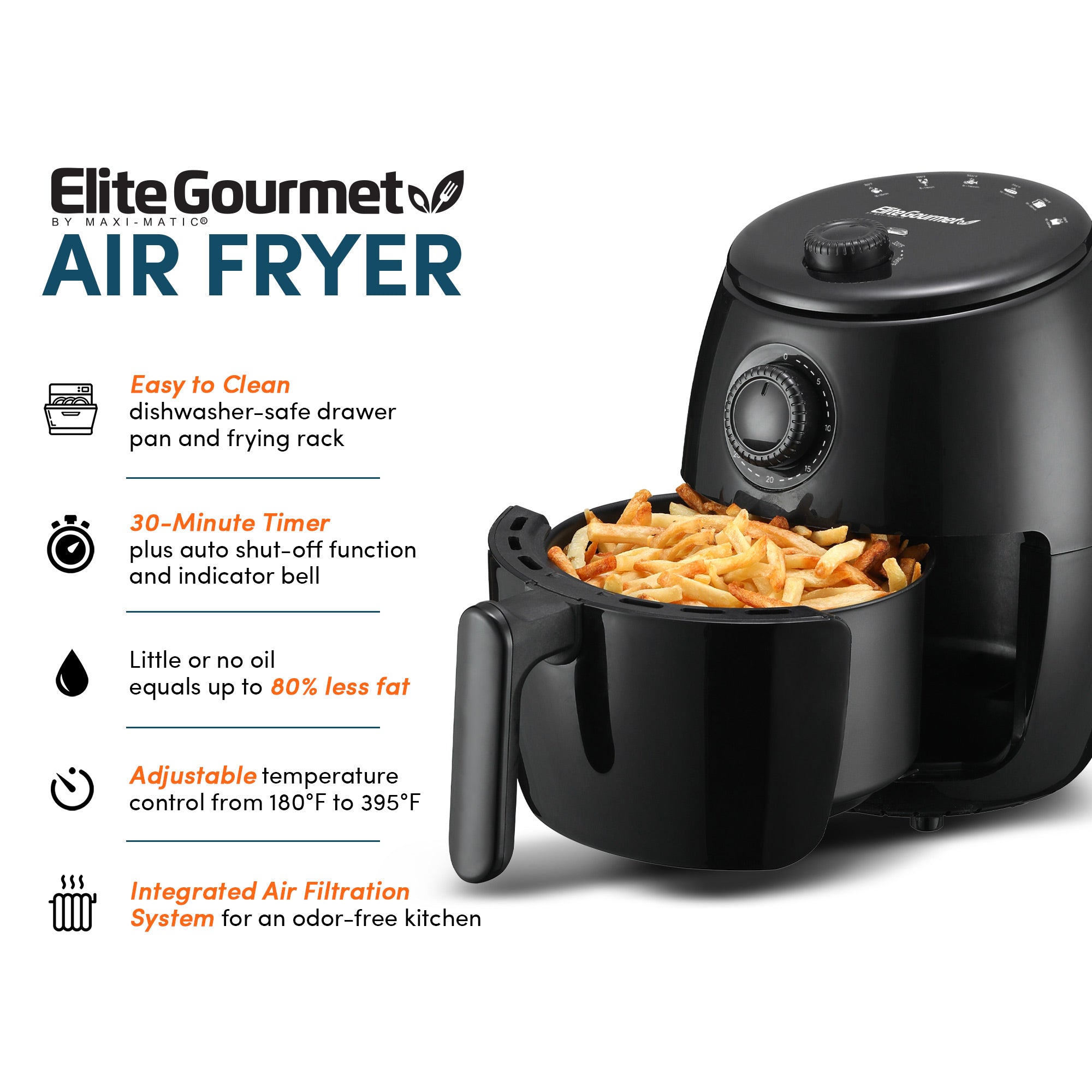 elite-gourmet-air-fryers-2-1-qt-hei-luftfritteuse-schwarz image 5