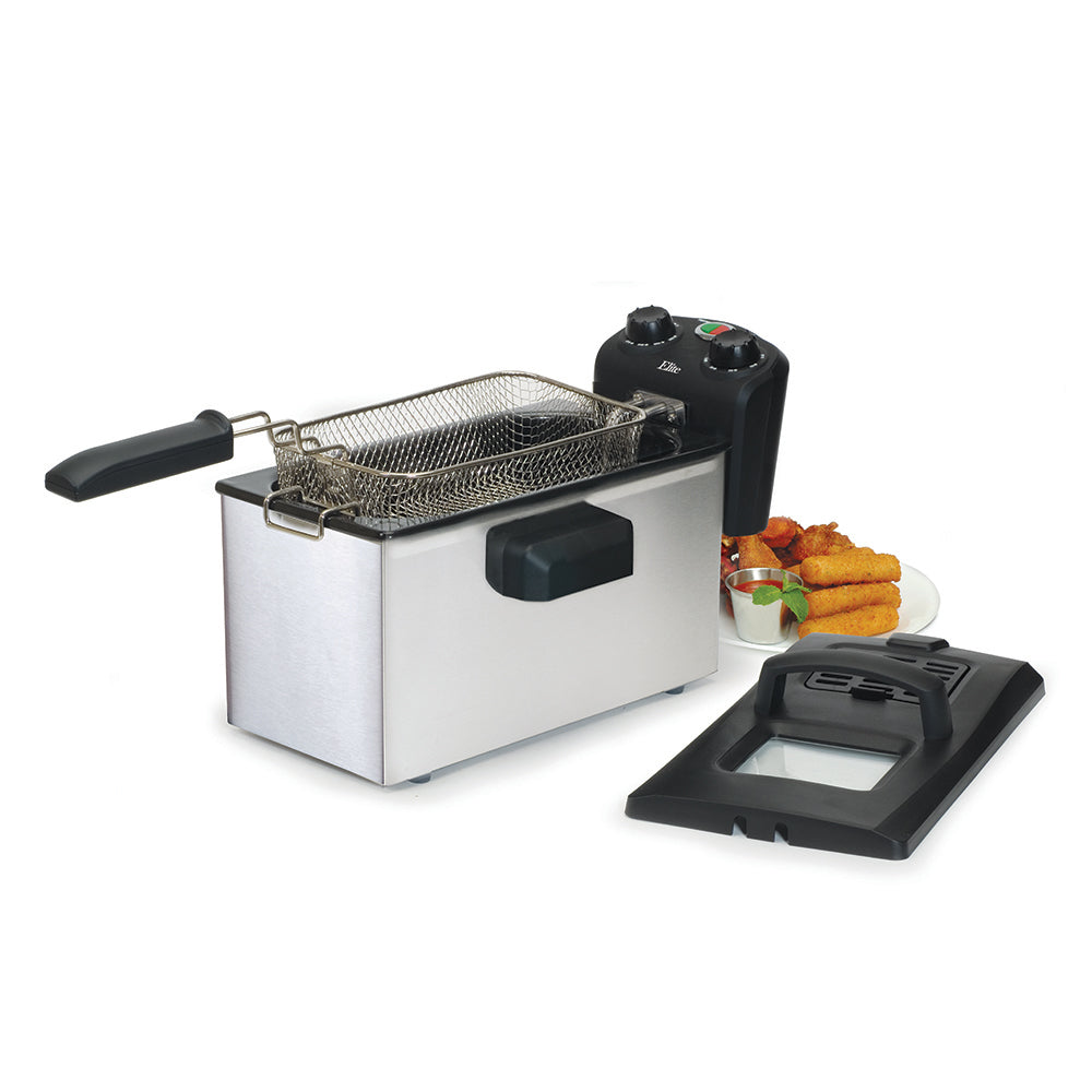 elite-gourmet-3-5-qt-fritteuse-edelstahl-mit-timer-30-min image 1
