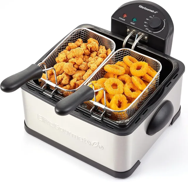 elite-gourmet-doppel-fritteuse-3-8-l-edelstahl-1700-w image 1