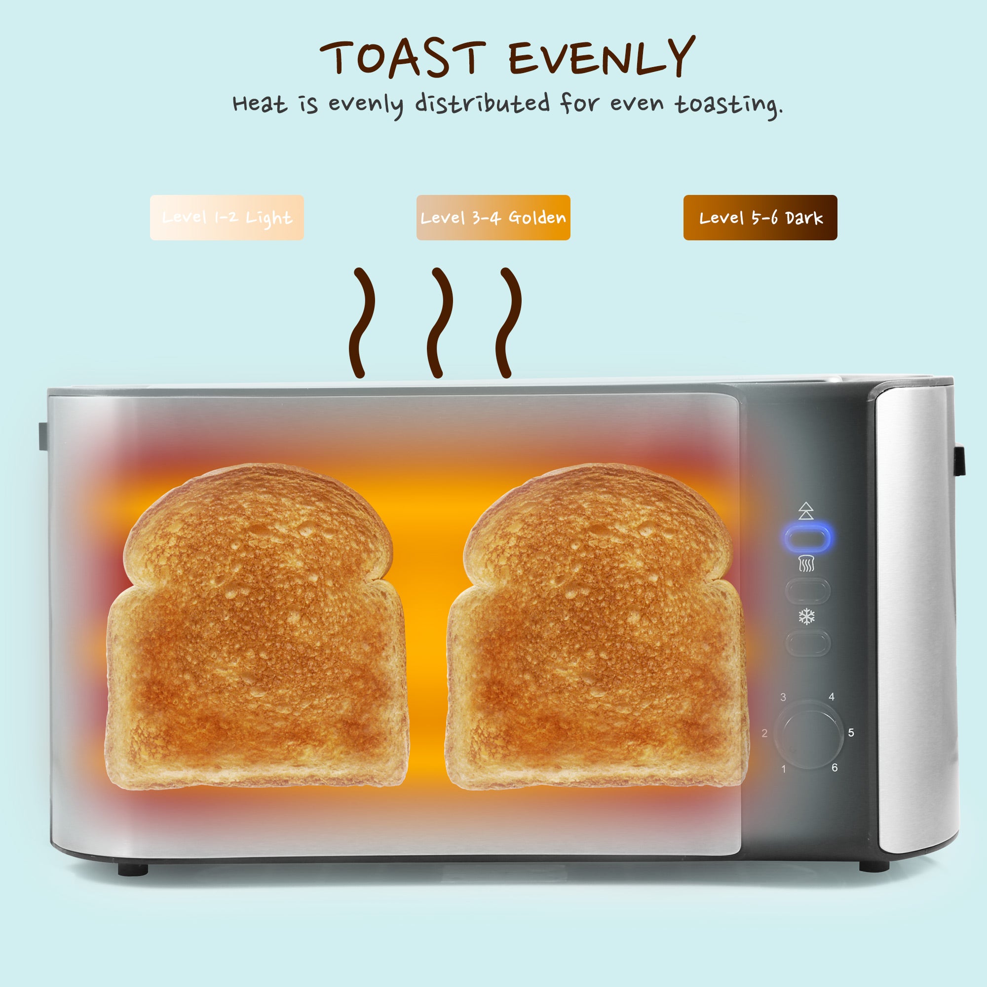 elite-gourmet-toasters-4-slice-long-slot-toaster-4-scheiben-edelstahl image 6