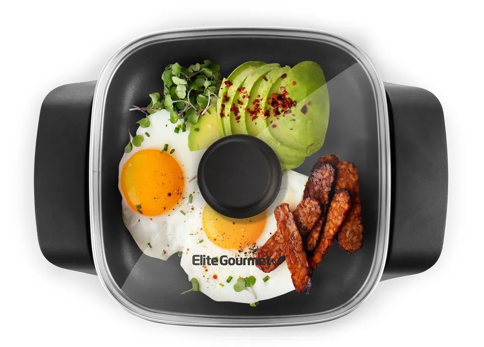 elite-gourmet-8-zoll-elektropfanne-antihaft-mit-glasdeckel image 1