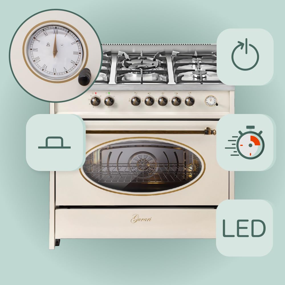 gurari-gch-e-914-cr-r-gas-standherd-90-cm-121l-retro image 3