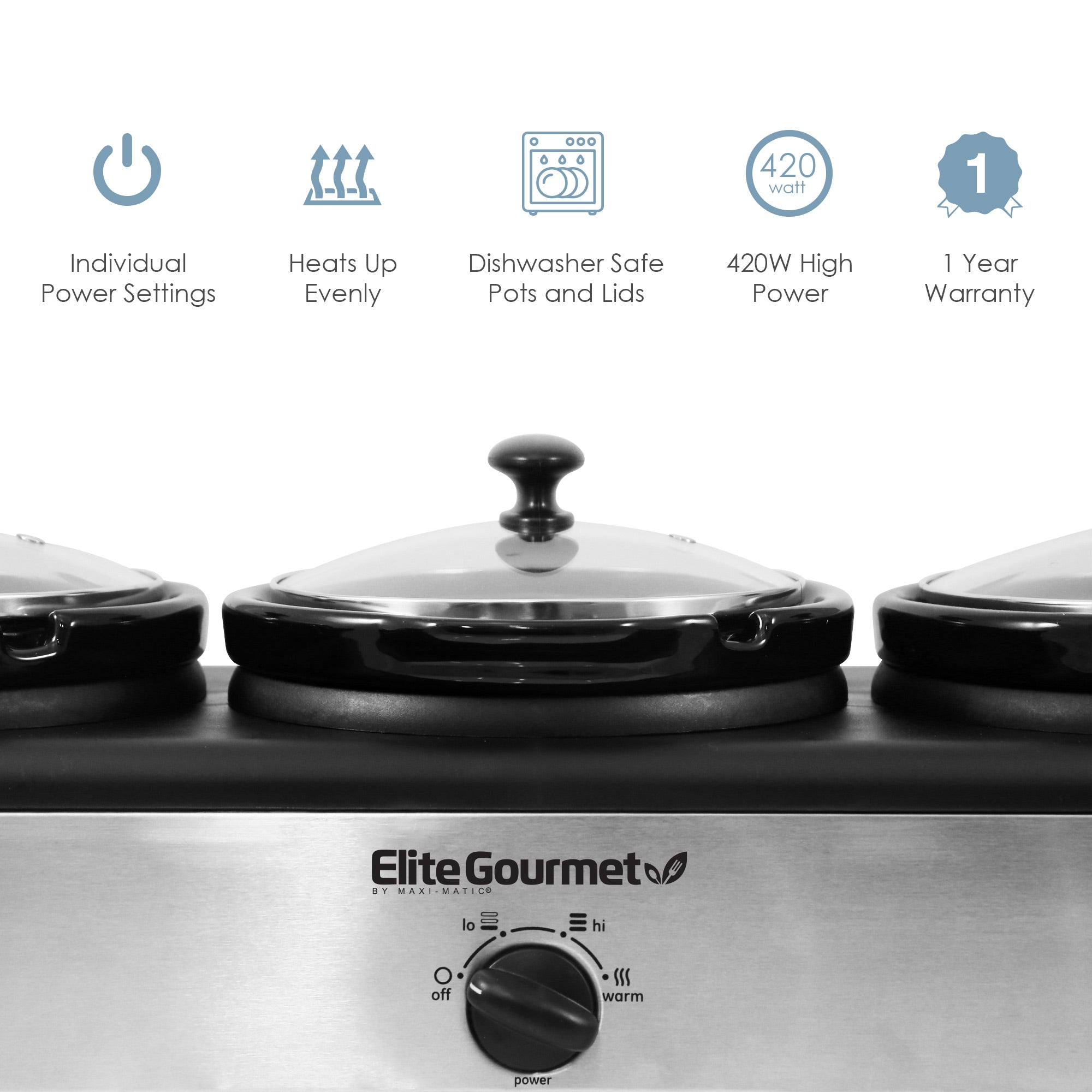 elite-gourmet-buffetw-rmer-7-5qt-3x2-5qt-slow-cooker image 2