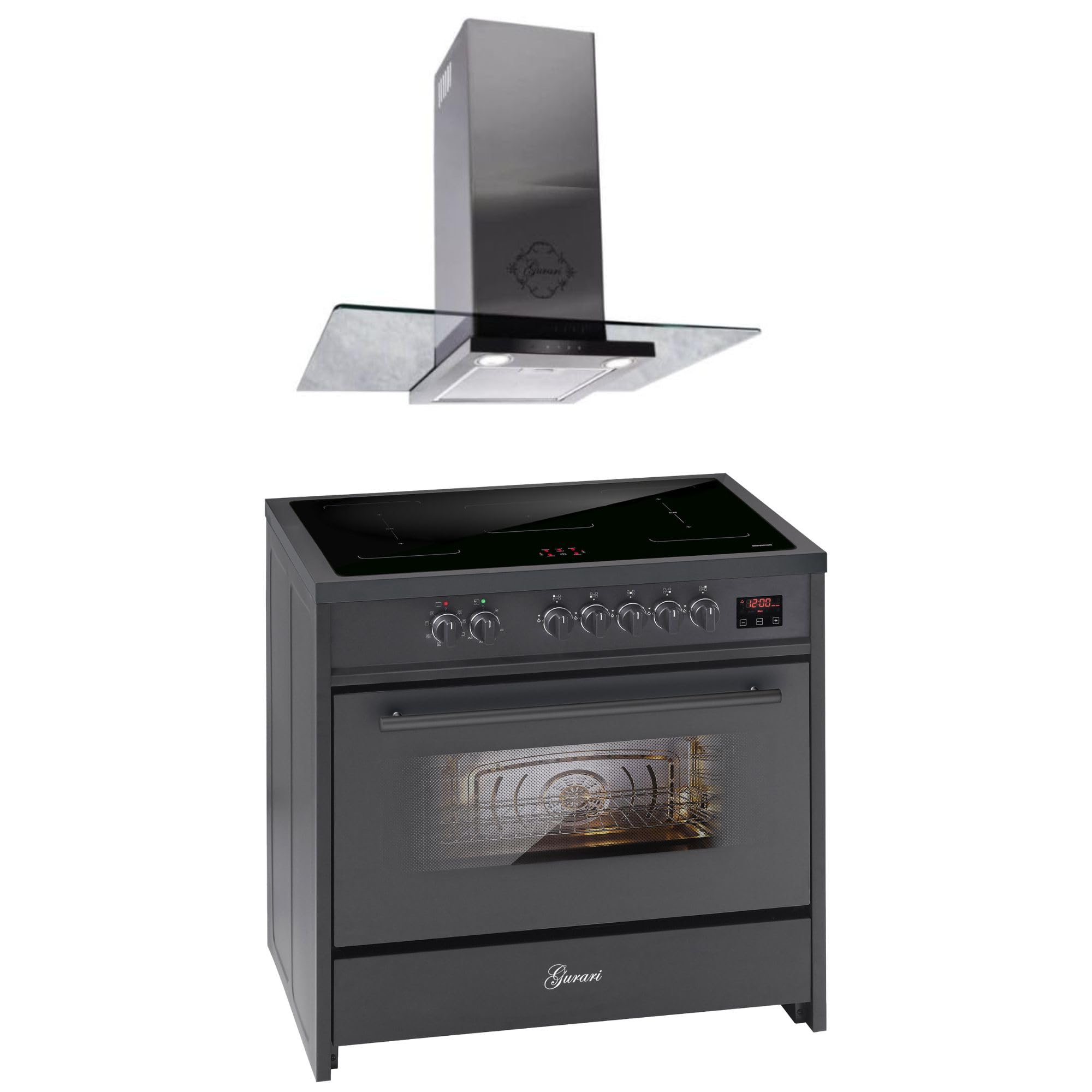 gurari-e-913-bl-standherd-90cm-induktion-mit-haube-t-466-is image 1