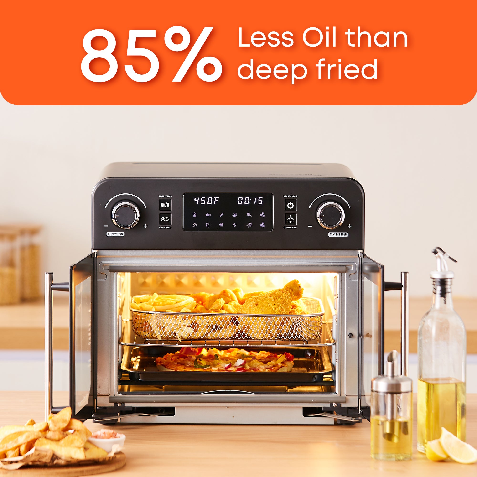 elite-gourmet-air-fryer-ofen-23l-french-door-hei-luft image 3