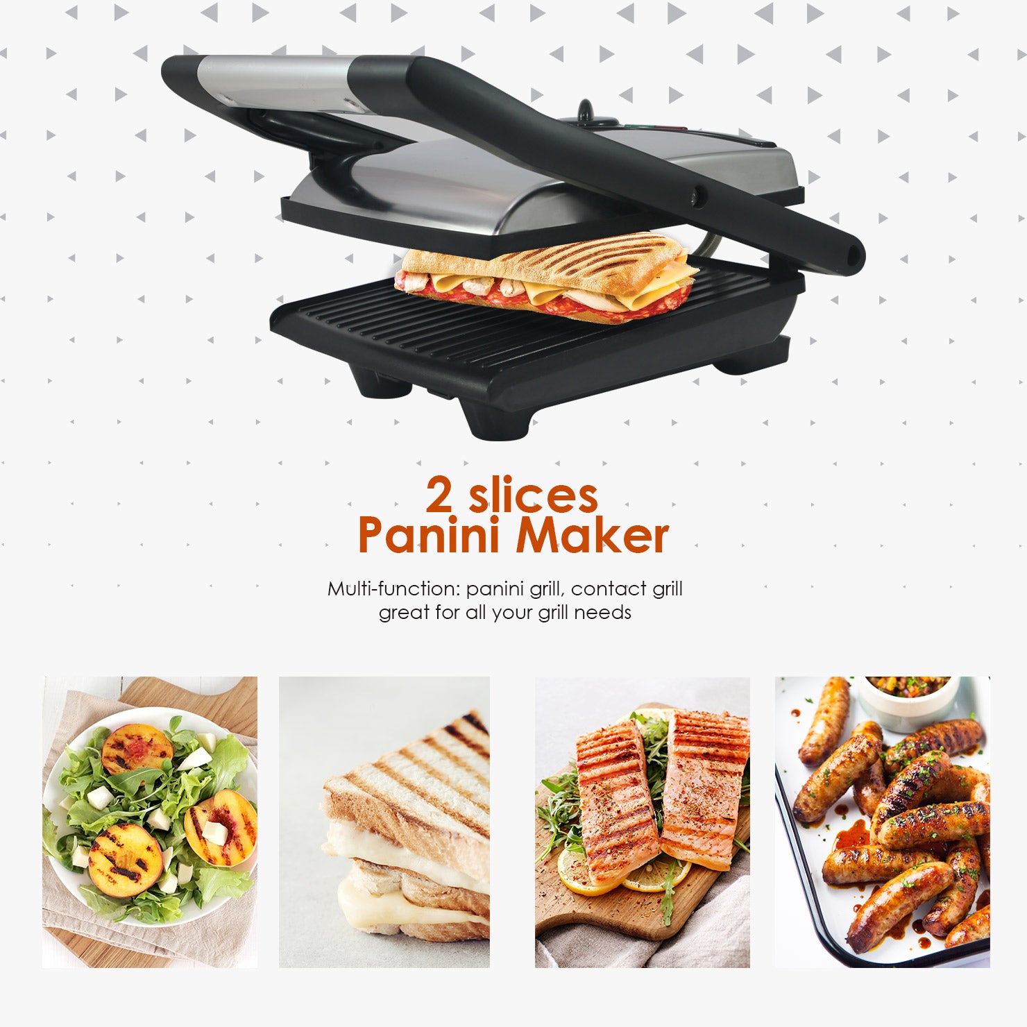 elite-gourmet-epn-2811-panini-grill-kontaktgrill-edelstahl-1000w image 3