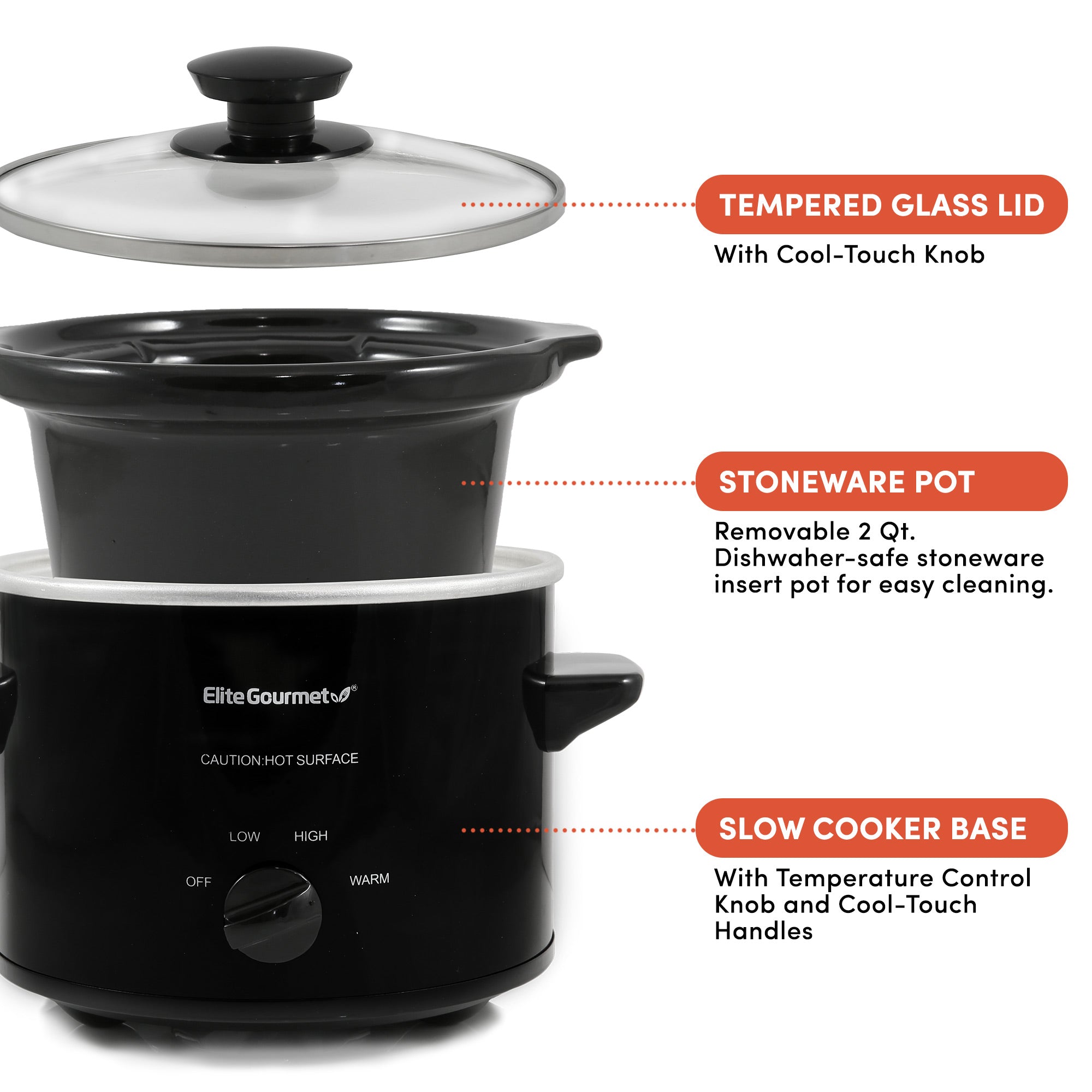 elite-gourmet-slow-cooker-2-qt-wei-mit-glasdeckel image 4
