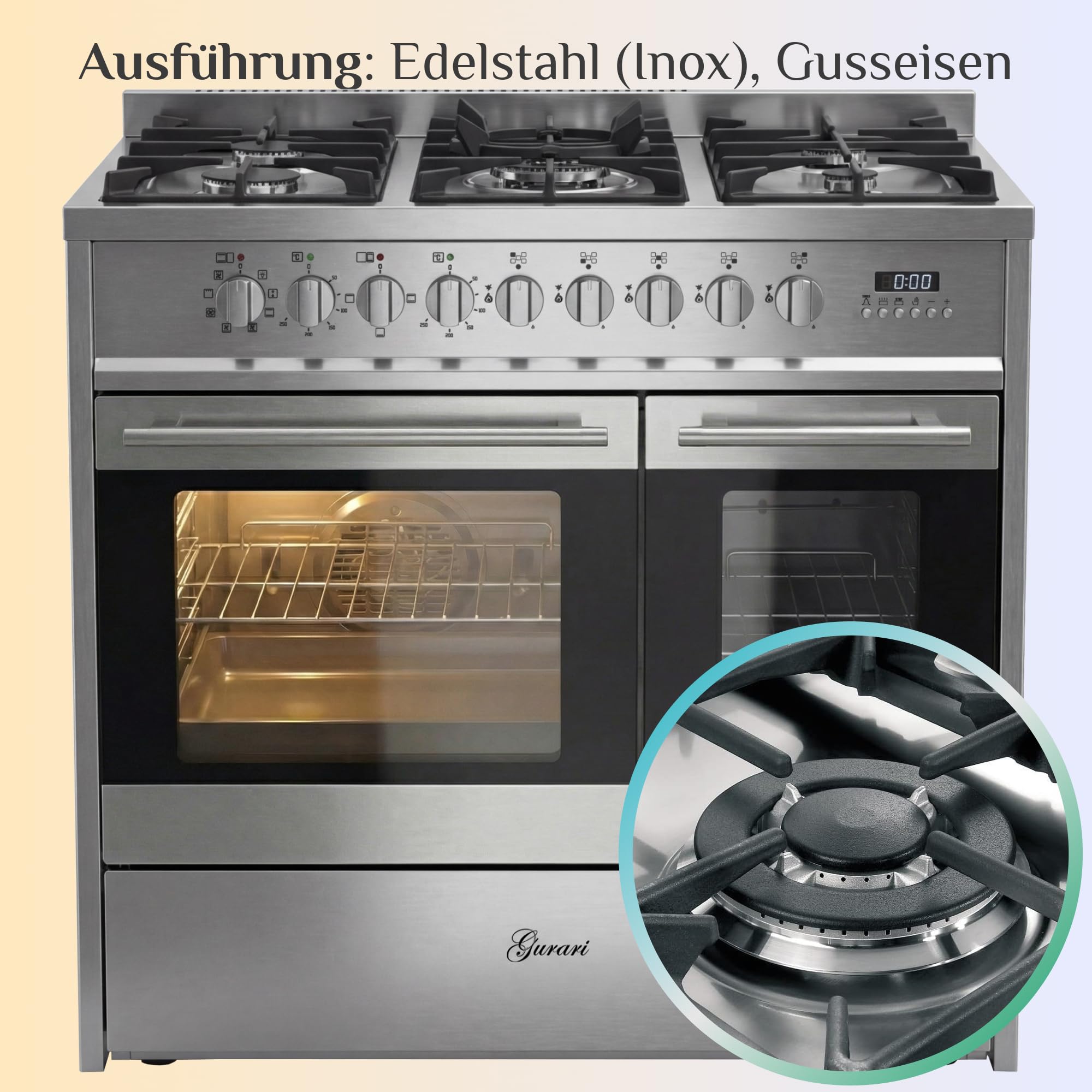 gurari-gch-e-916-x-standherd-90-cm-edelstahl-doppelbackofen image 6