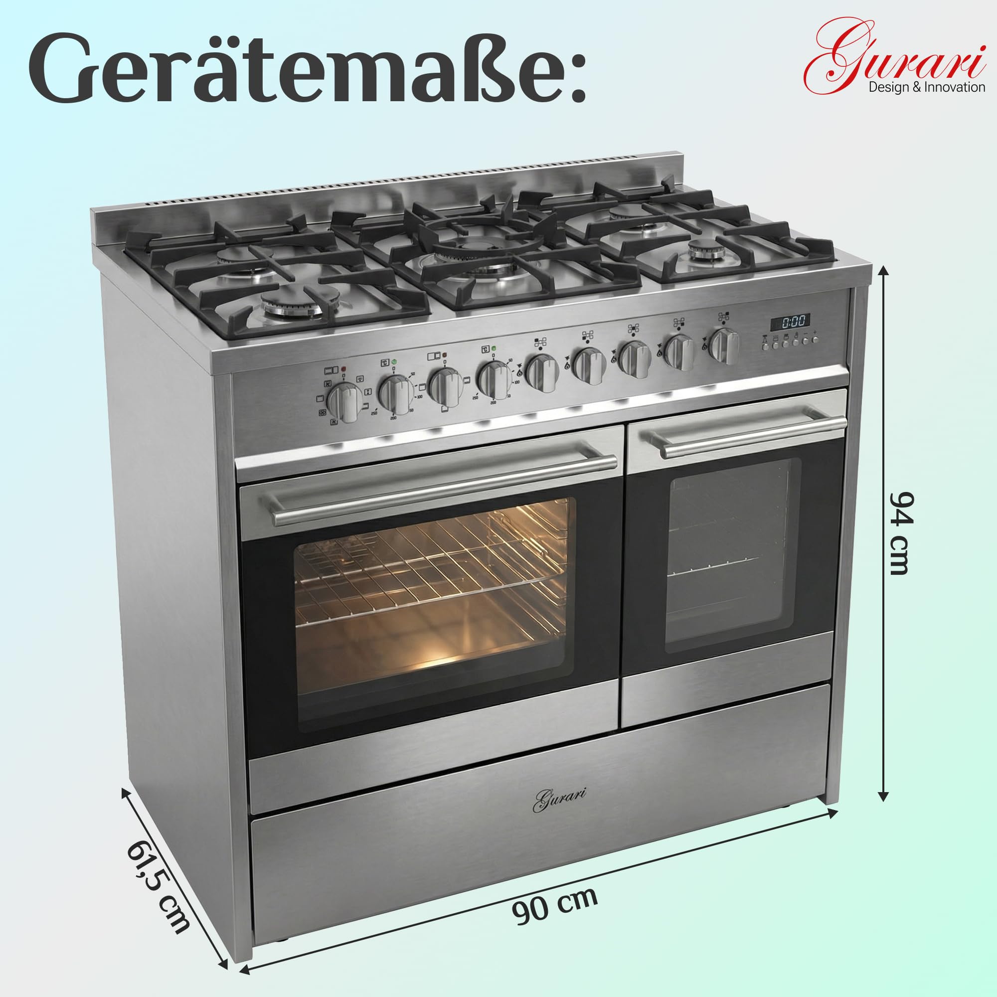 gurari-gch-e-916-x-standherd-90-cm-edelstahl-doppelbackofen image 3