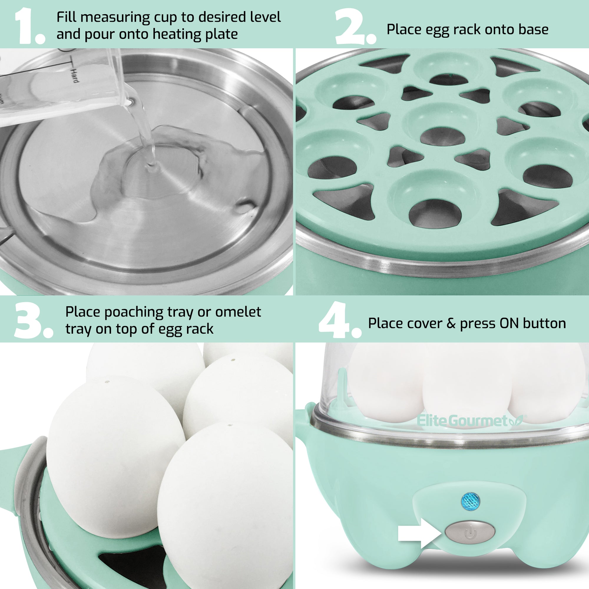 elite-gourmet-egg-cookers-7-eier-eierkocher-mit-pochiereinsatz image 2