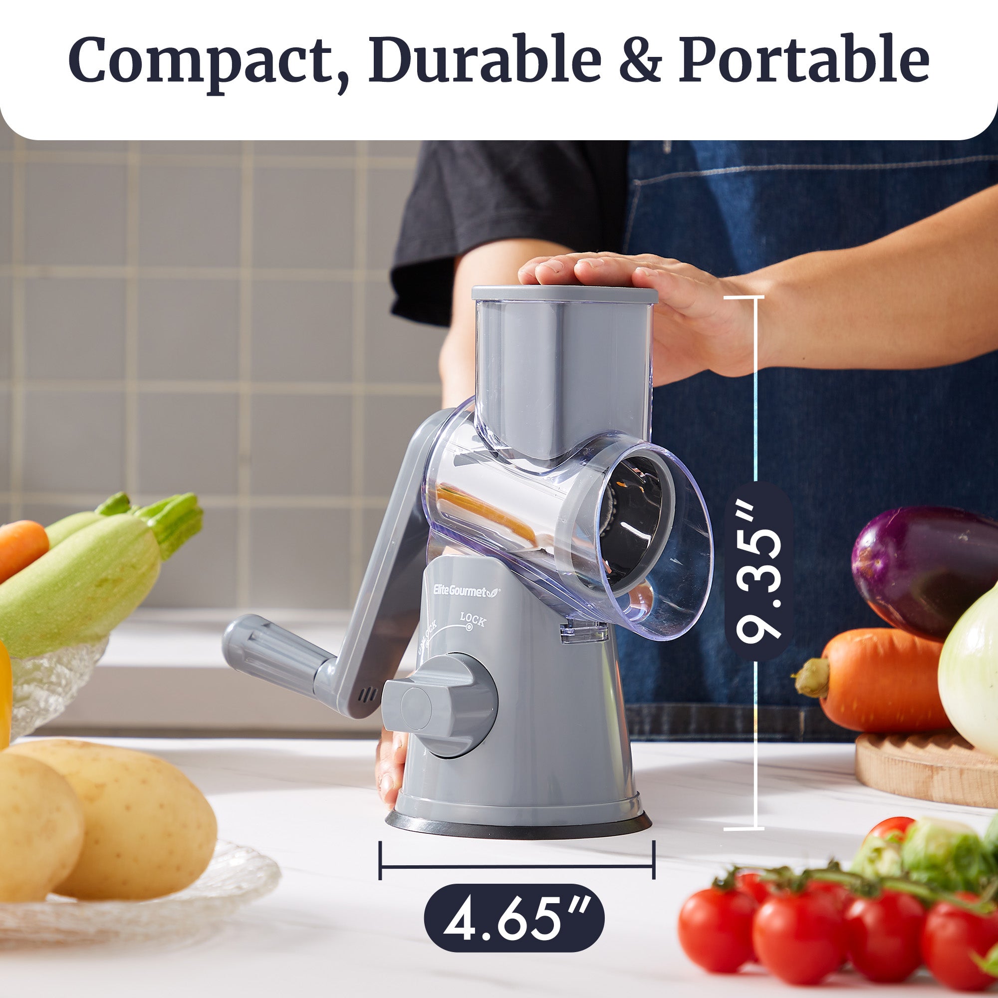 elite-gourmet-trommelreibe-k-sereibe-3-trommeln-edelstahl image 6
