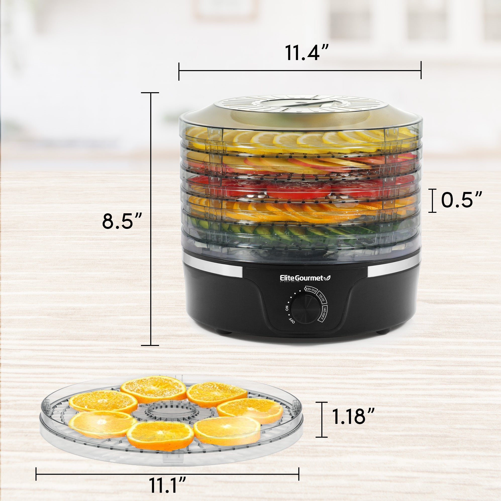 elite-gourmet-d-rrautomat-5-etagen-350-w-verstellbar image 8