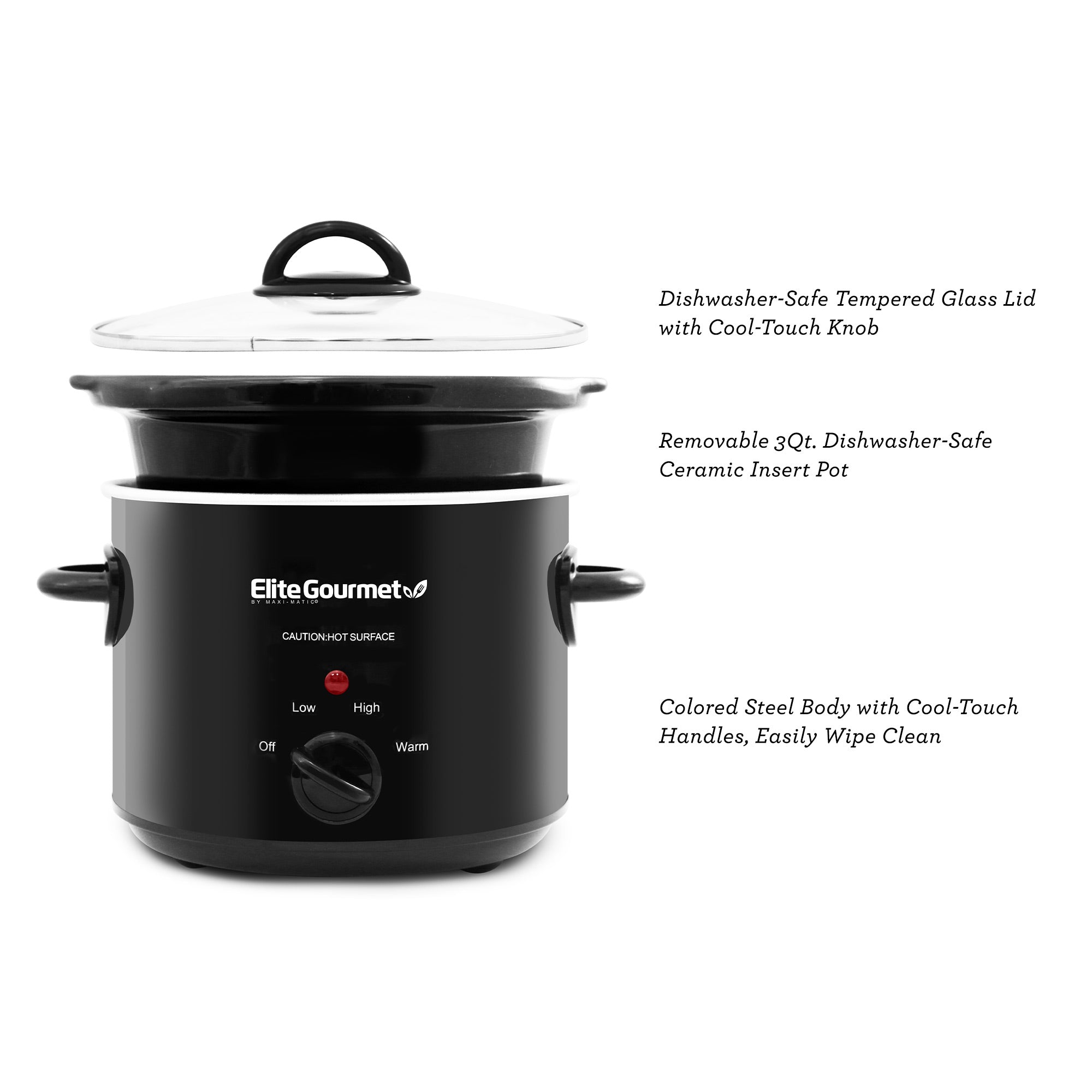 elite-gourmet-slow-cookers-3qt-slow-cooker-2-8l-edelstahl image 2