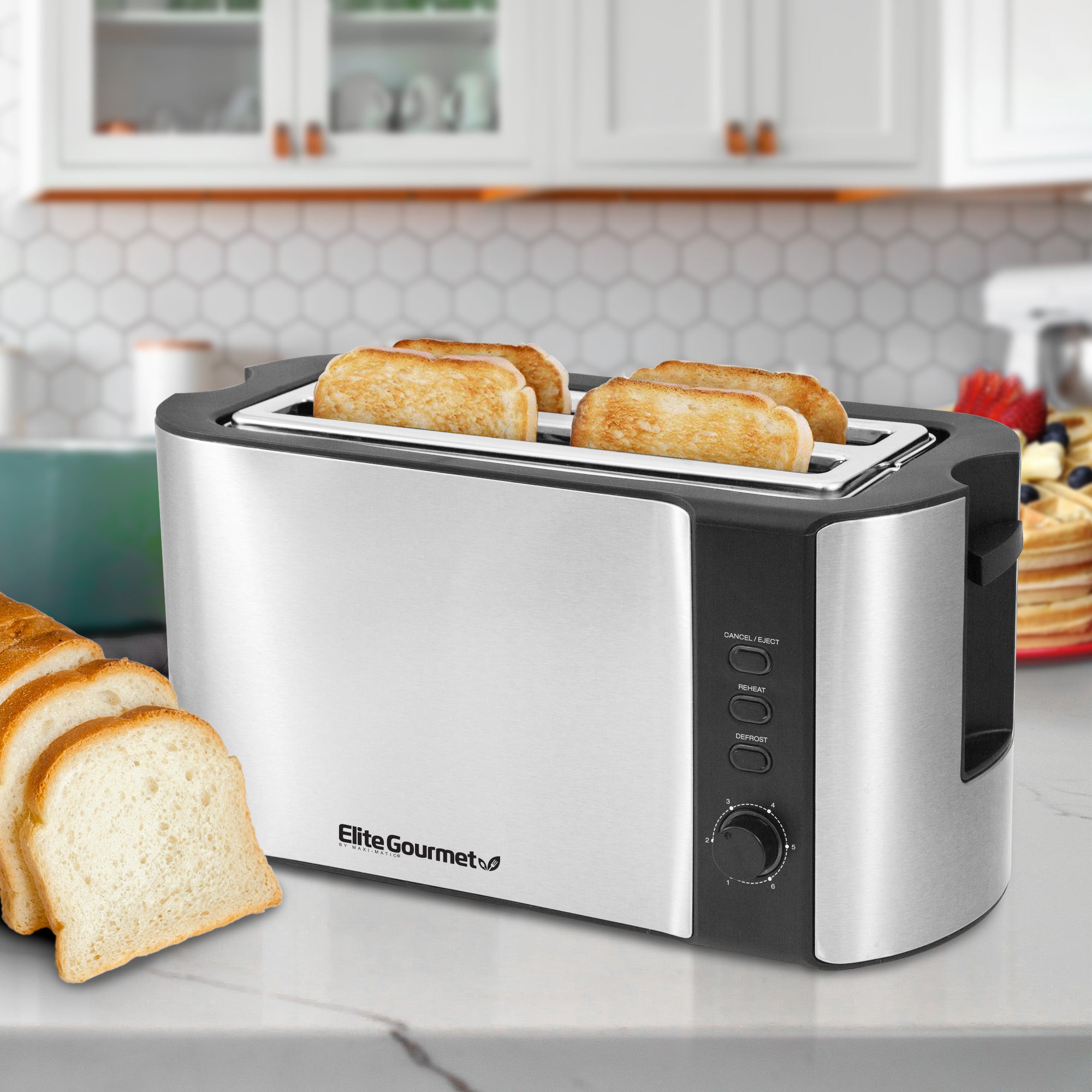 elite-gourmet-toasters-4-slice-long-slot-toaster-4-scheiben-edelstahl image 5