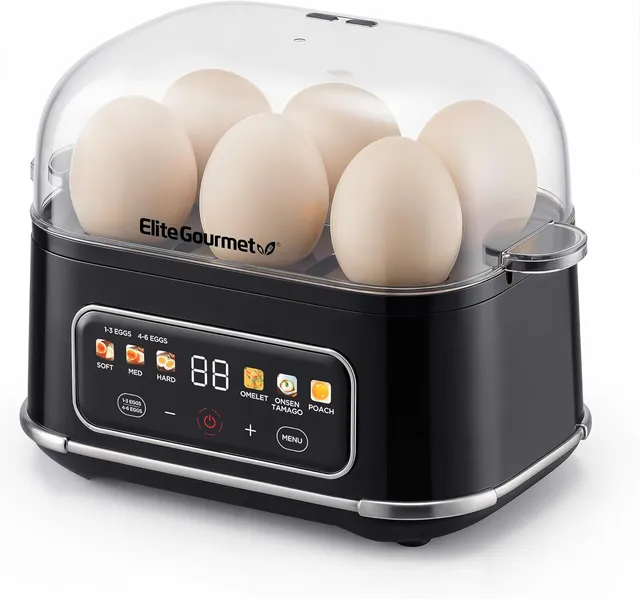 elite-gourmet-egglogic-6-eier-eierkocher-digital-mit-onsen image 1