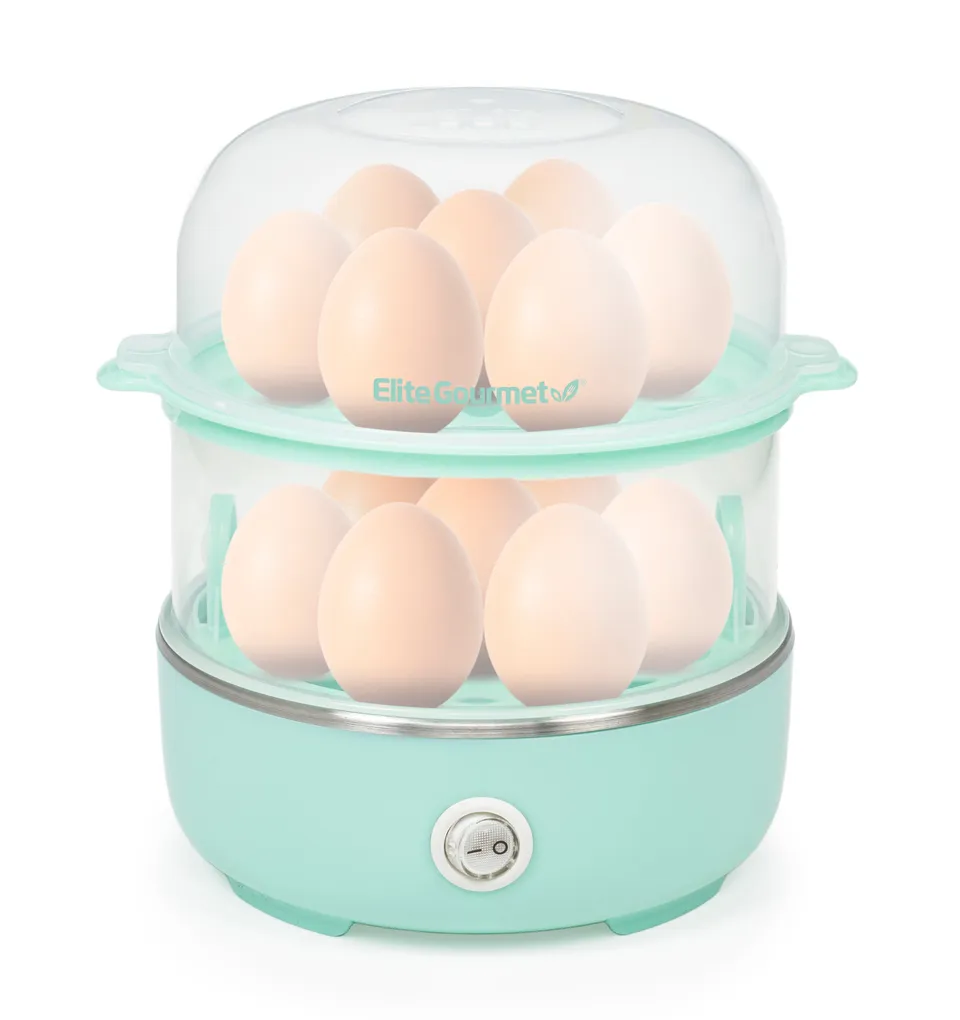 elite-gourmet-14-eier-eierkocher-mint-mit-pochier-einsatz image 1