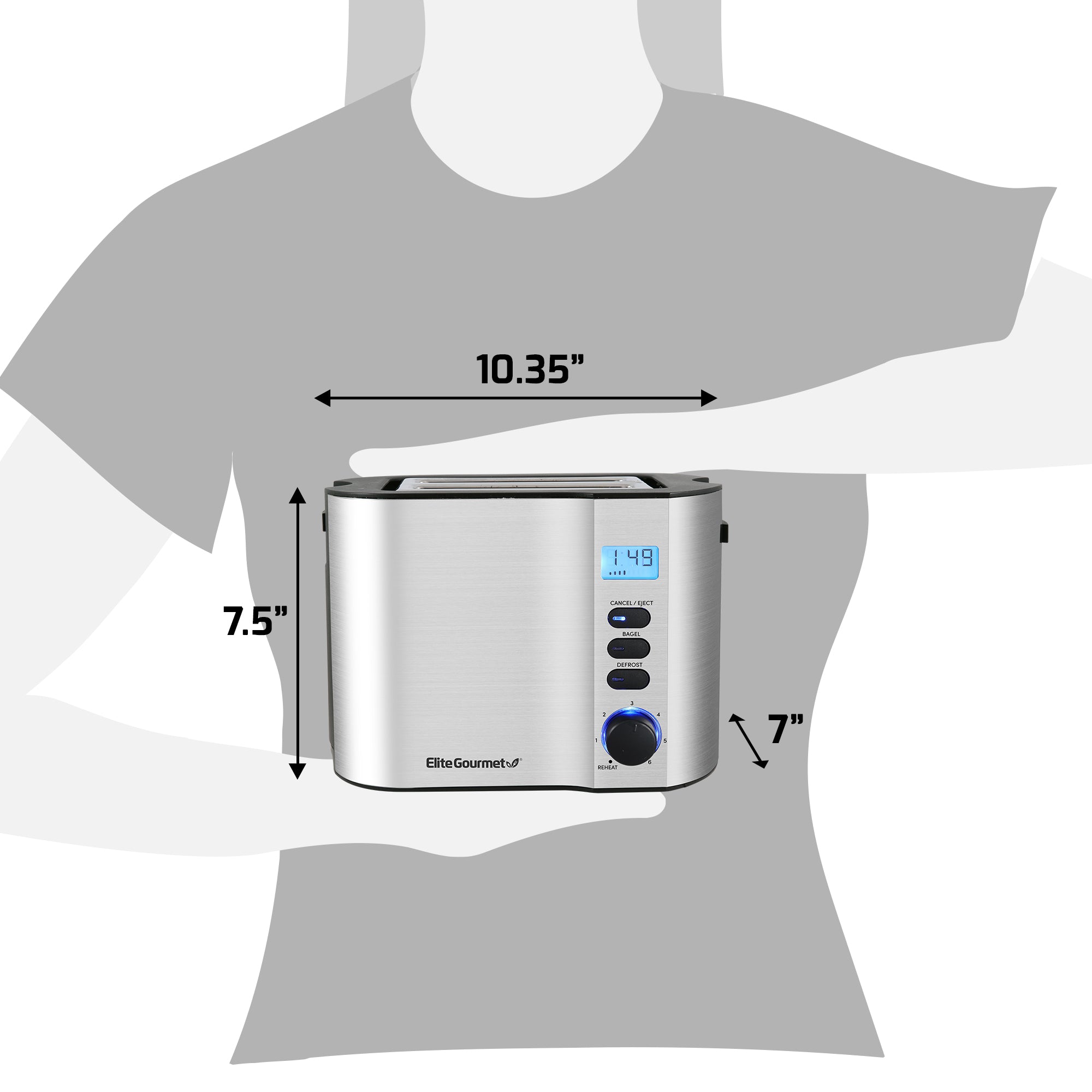 elite-gourmet-toaster-2-scheiben-display-w-rmerost image 7