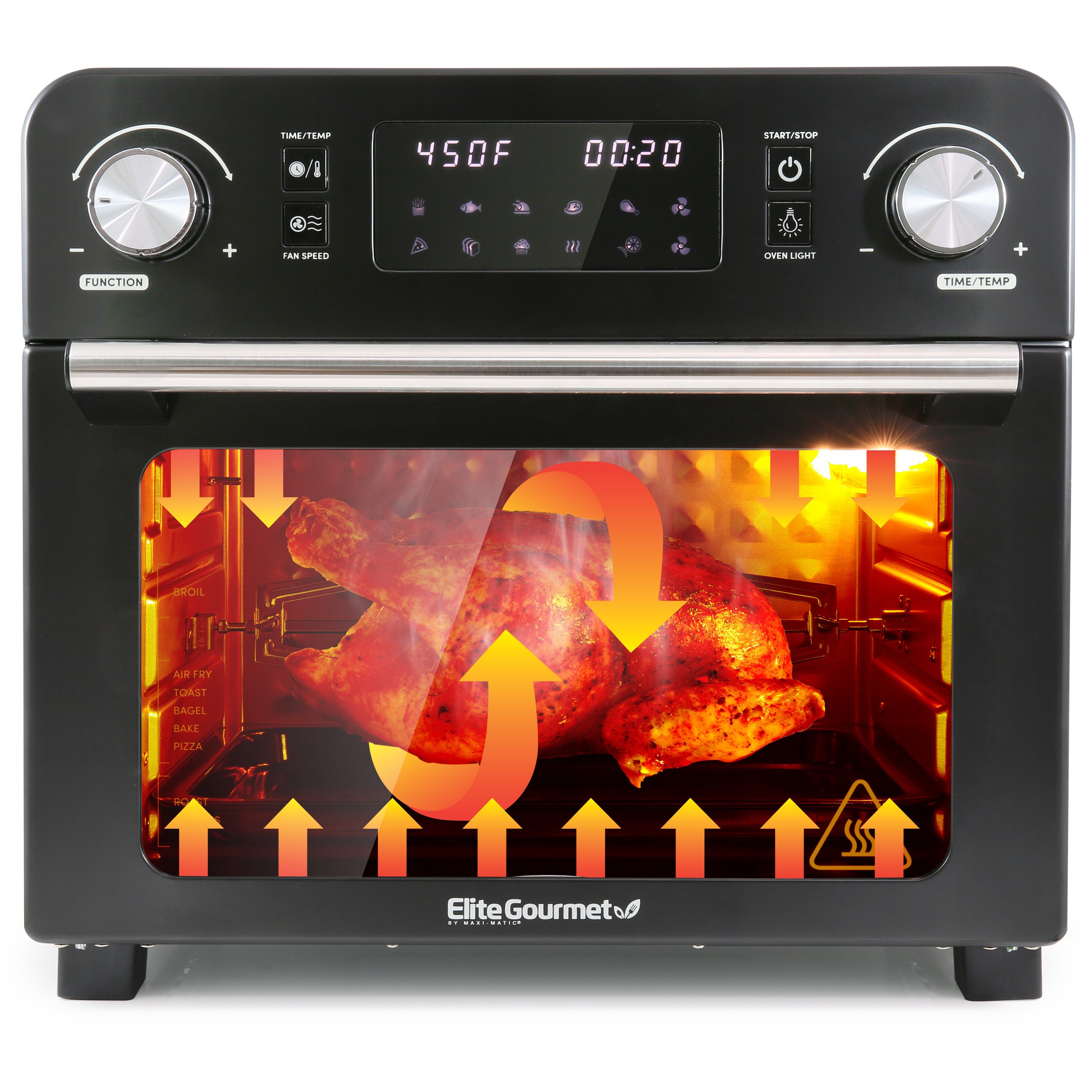 elite-gourmet-air-fryers-23l-hei-luftfritteuse-ofen-digital image 1